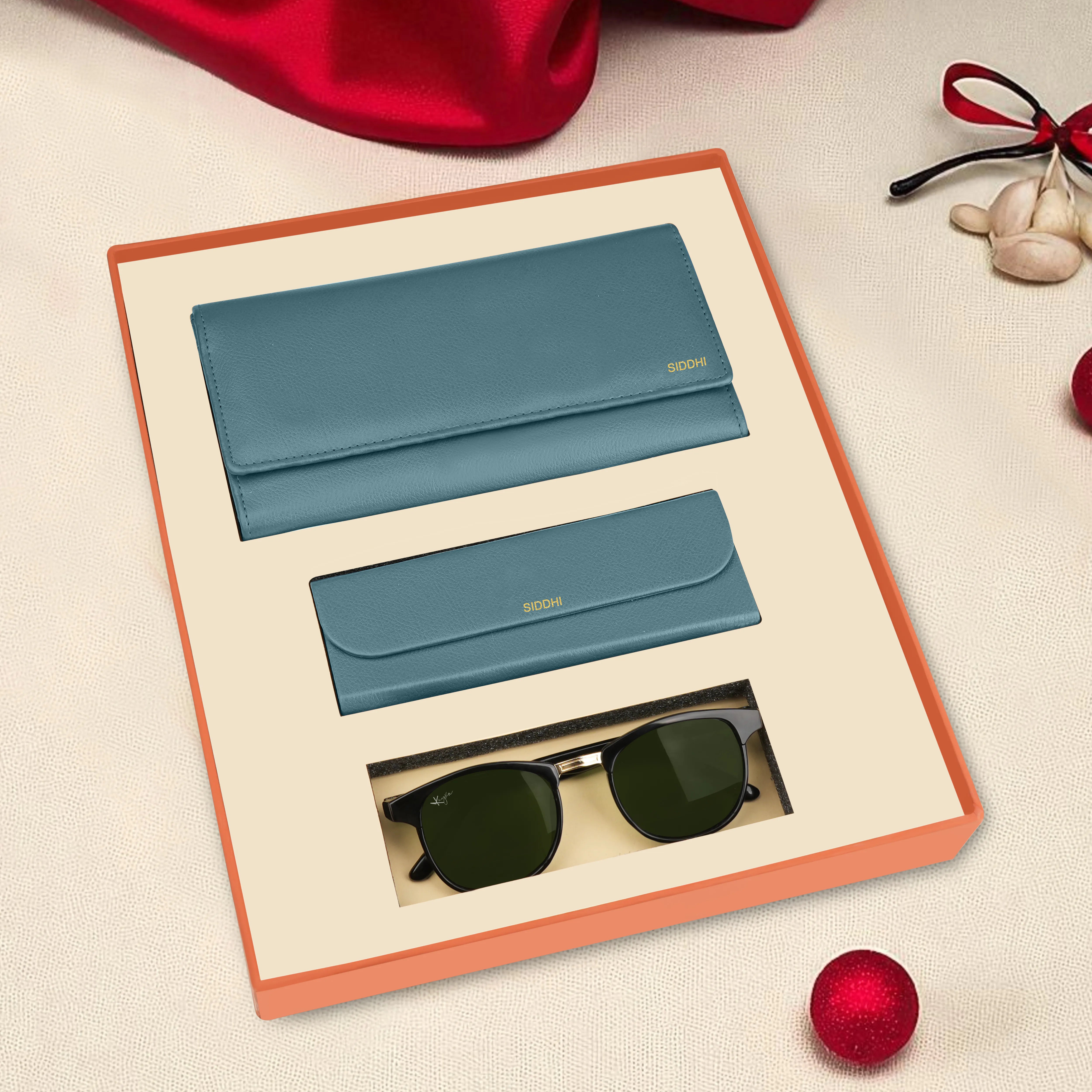 Personalized Clutch Eyewear Case & Sunglasses Gift Hamper