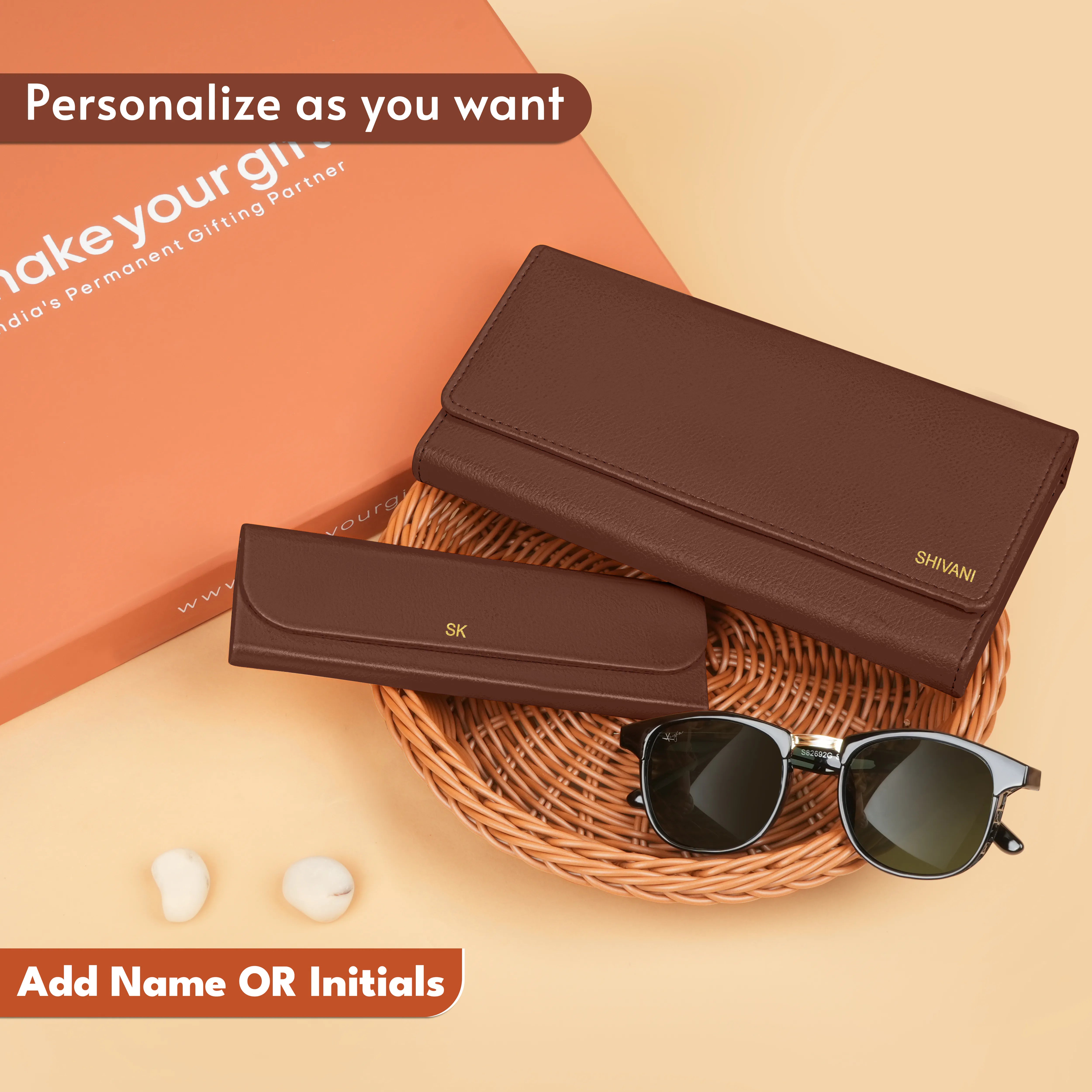 Personalized Clutch Eyewear Case & Sunglasses Gift Hamper