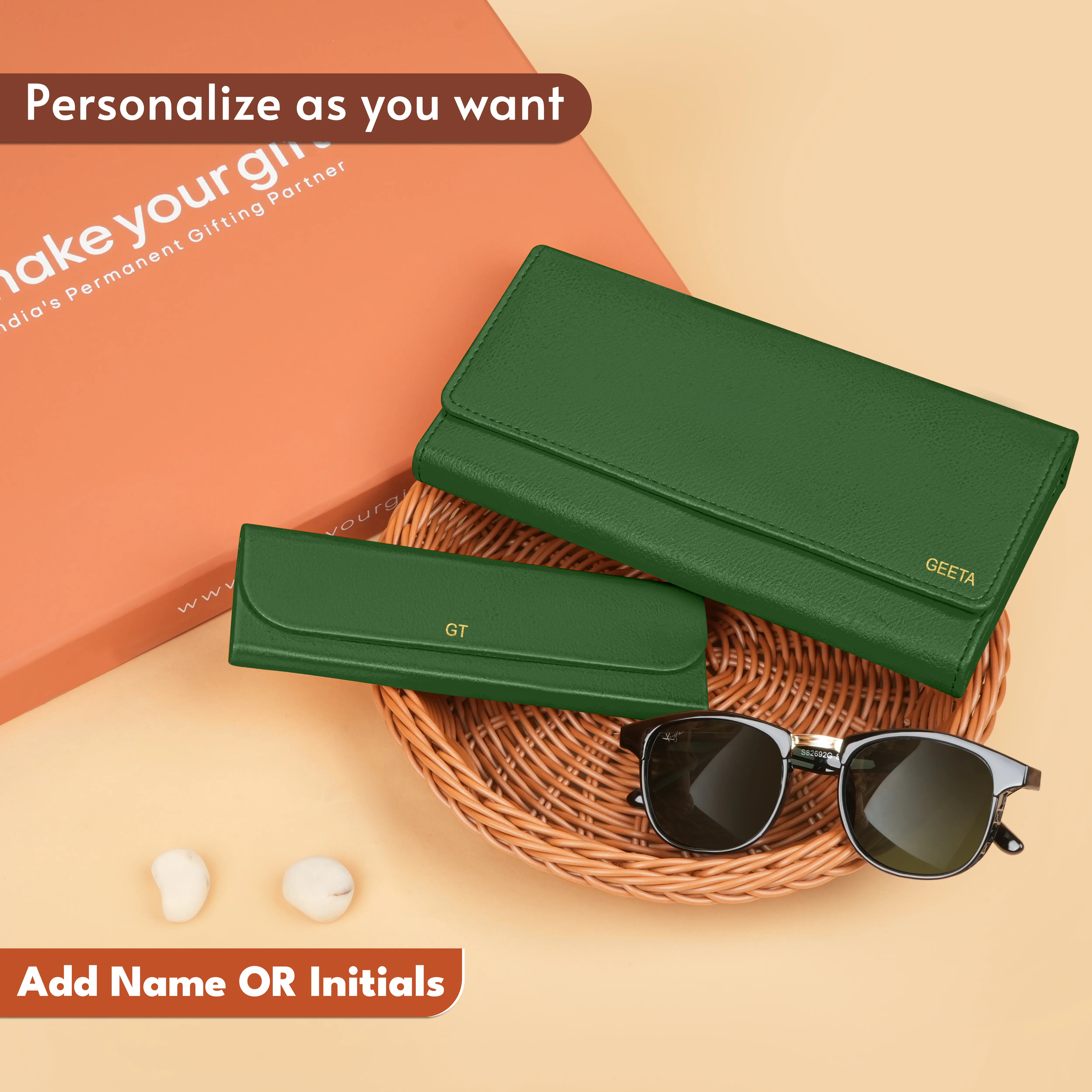 Personalized Clutch Eyewear Case & Sunglasses Gift Hamper
