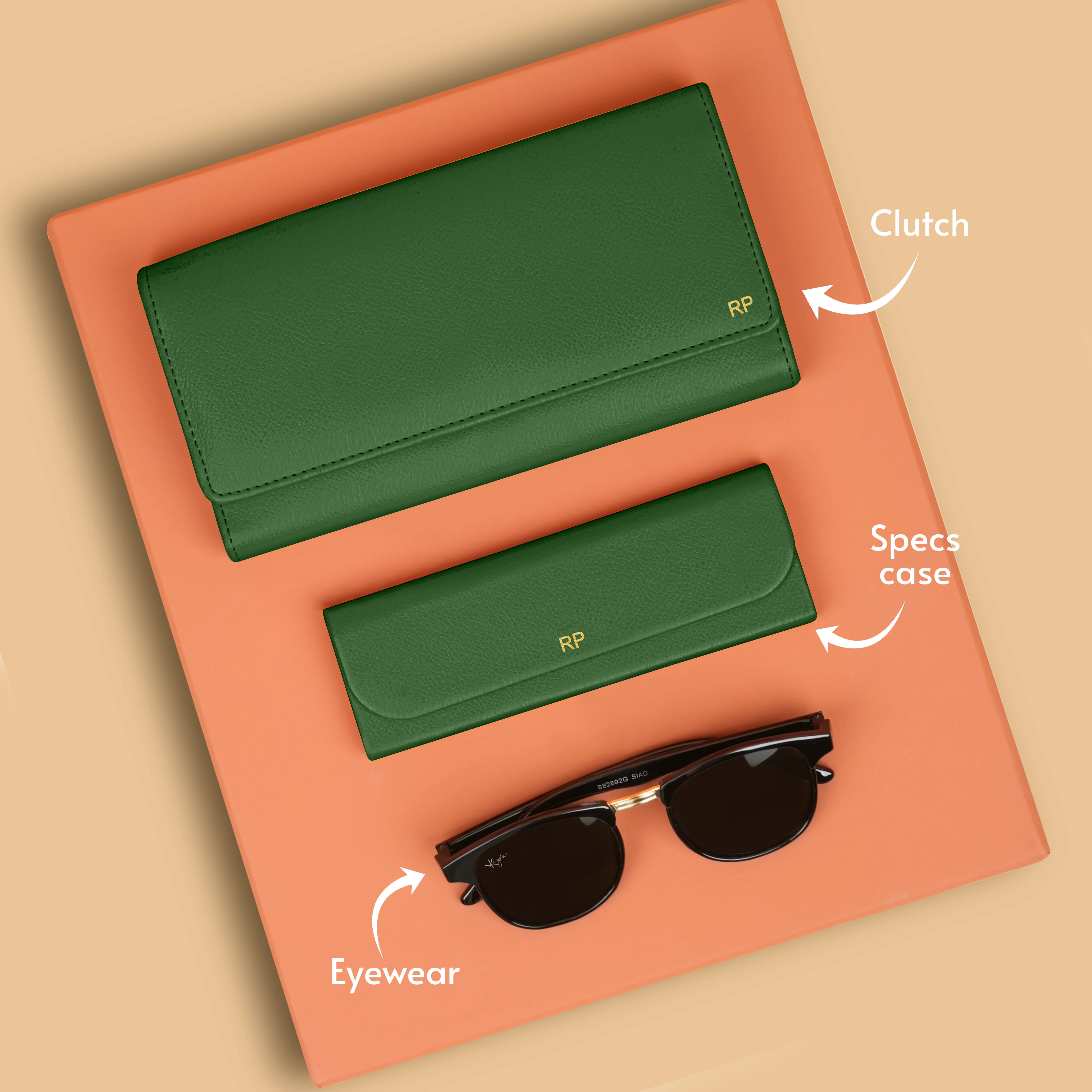 Personalized Clutch Eyewear Case & Sunglasses Gift Hamper