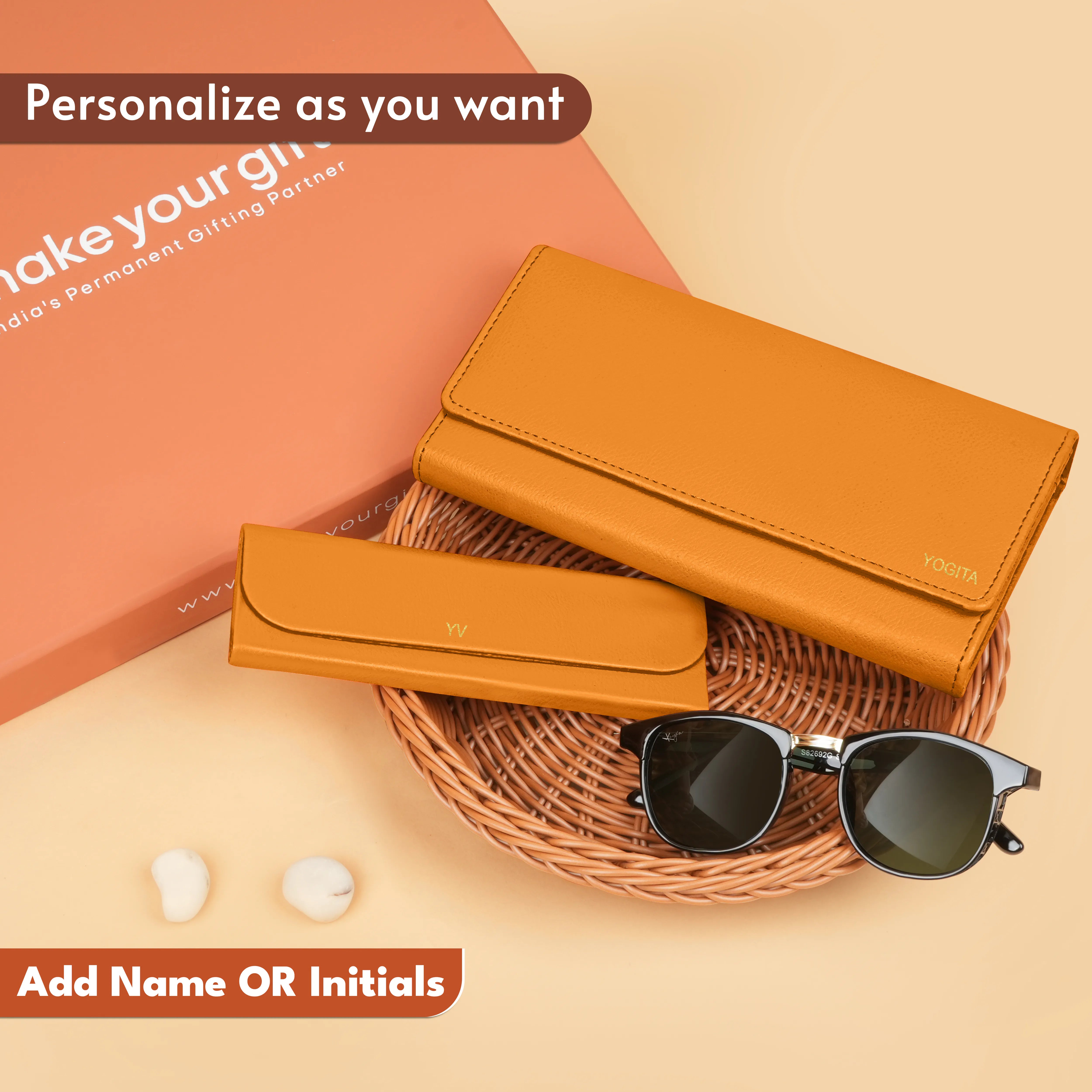 Personalized Clutch Eyewear Case & Sunglasses Gift Hamper