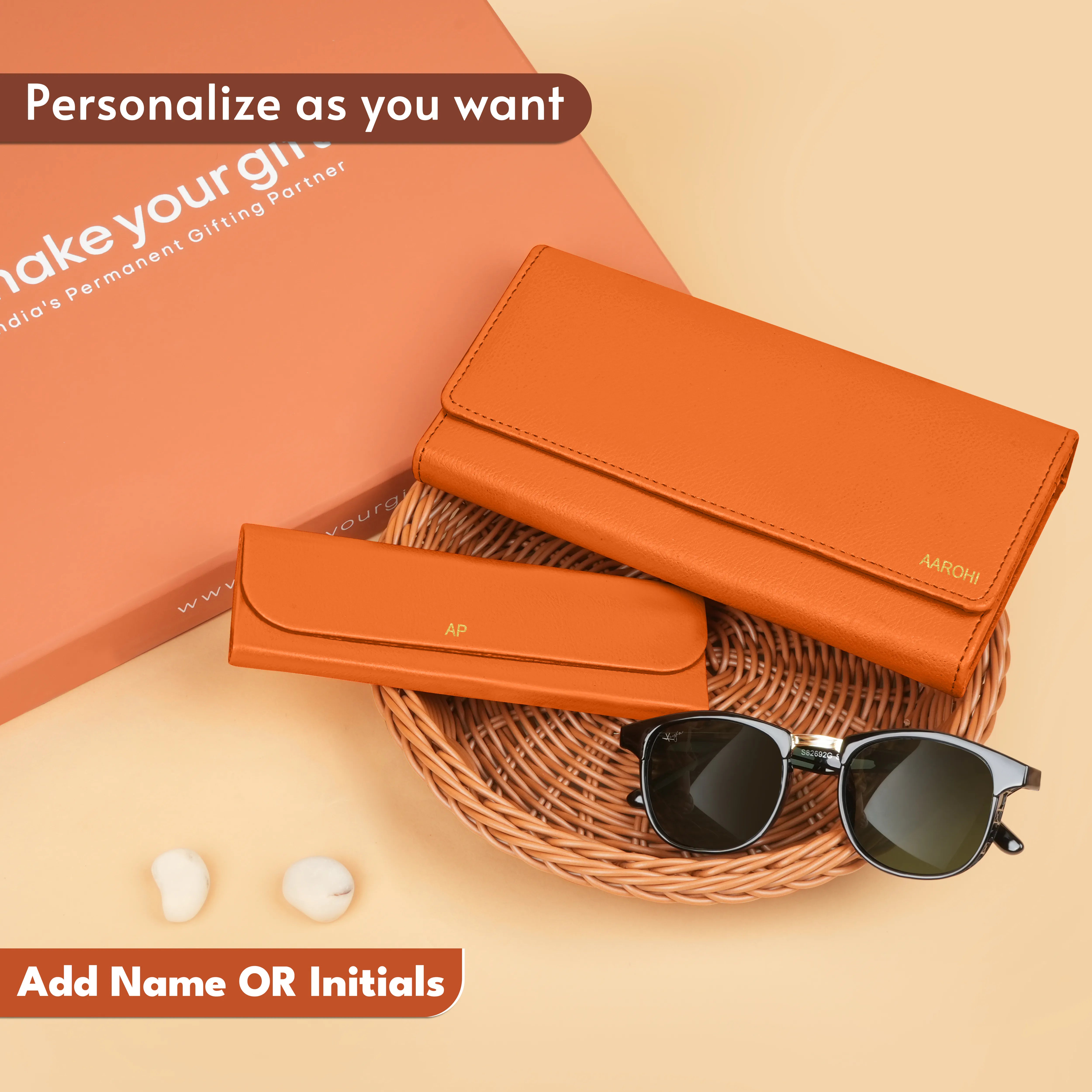Personalized Clutch Eyewear Case & Sunglasses Gift Hamper