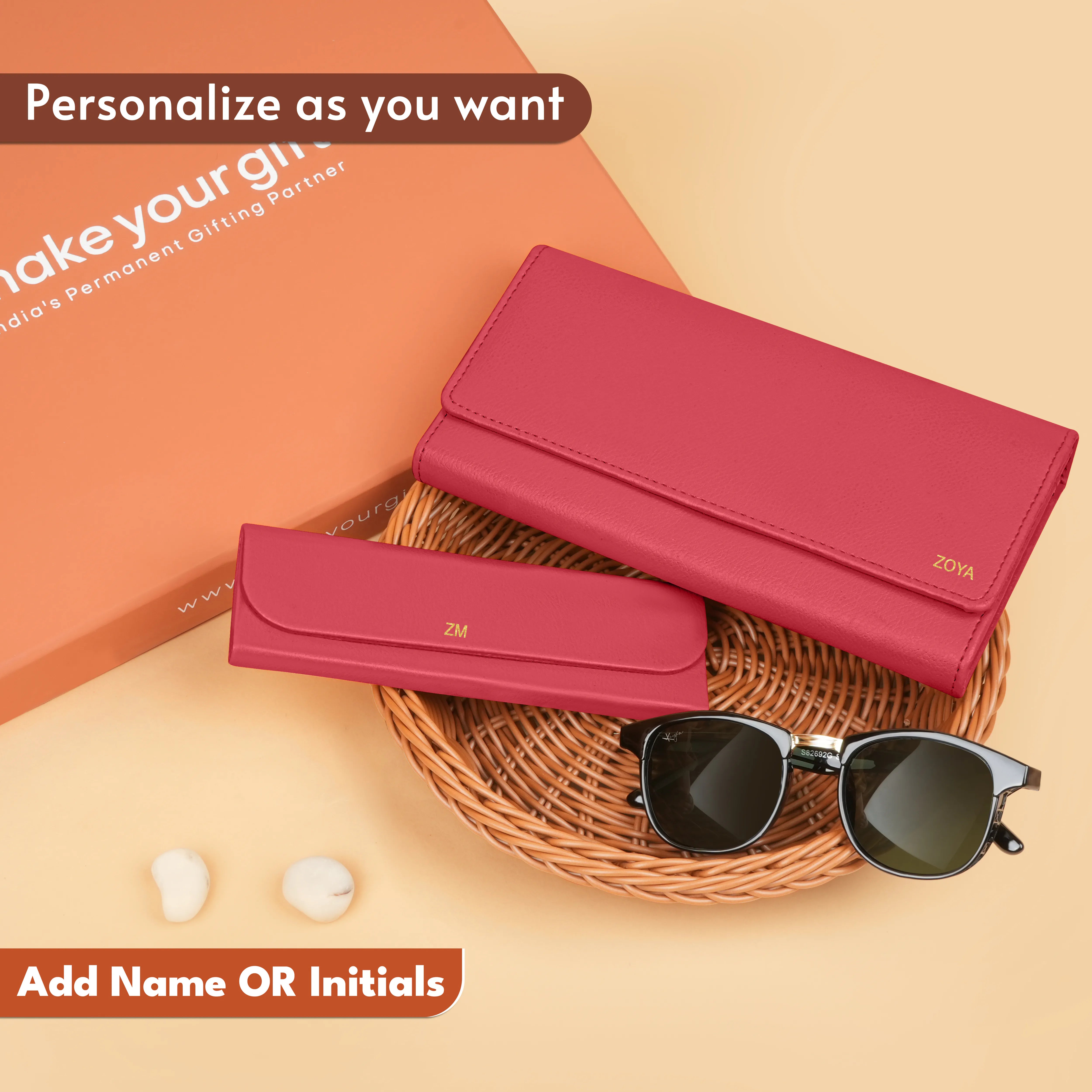 Personalized Clutch Eyewear Case & Sunglasses Gift Hamper