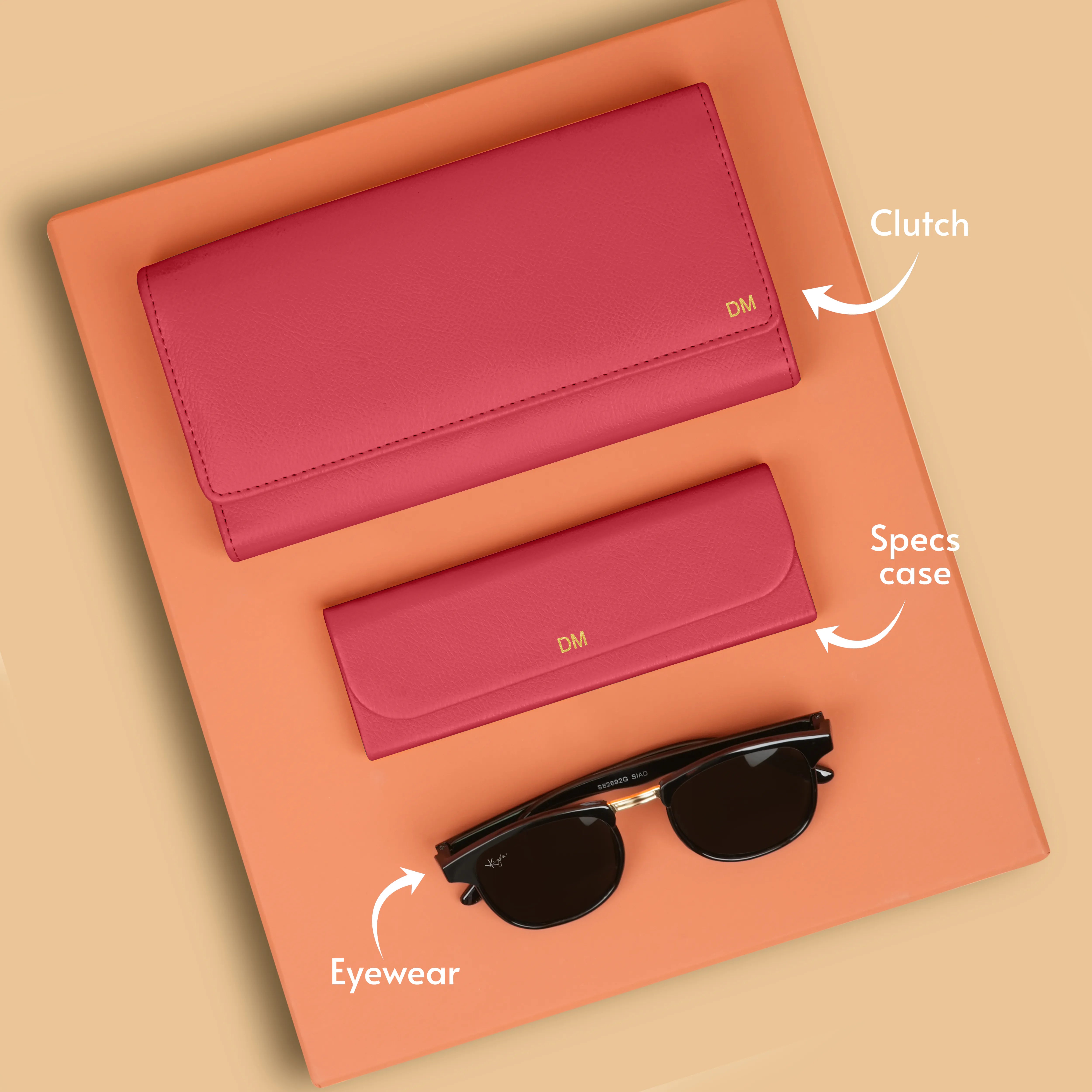 Personalized Clutch Eyewear Case & Sunglasses Gift Hamper