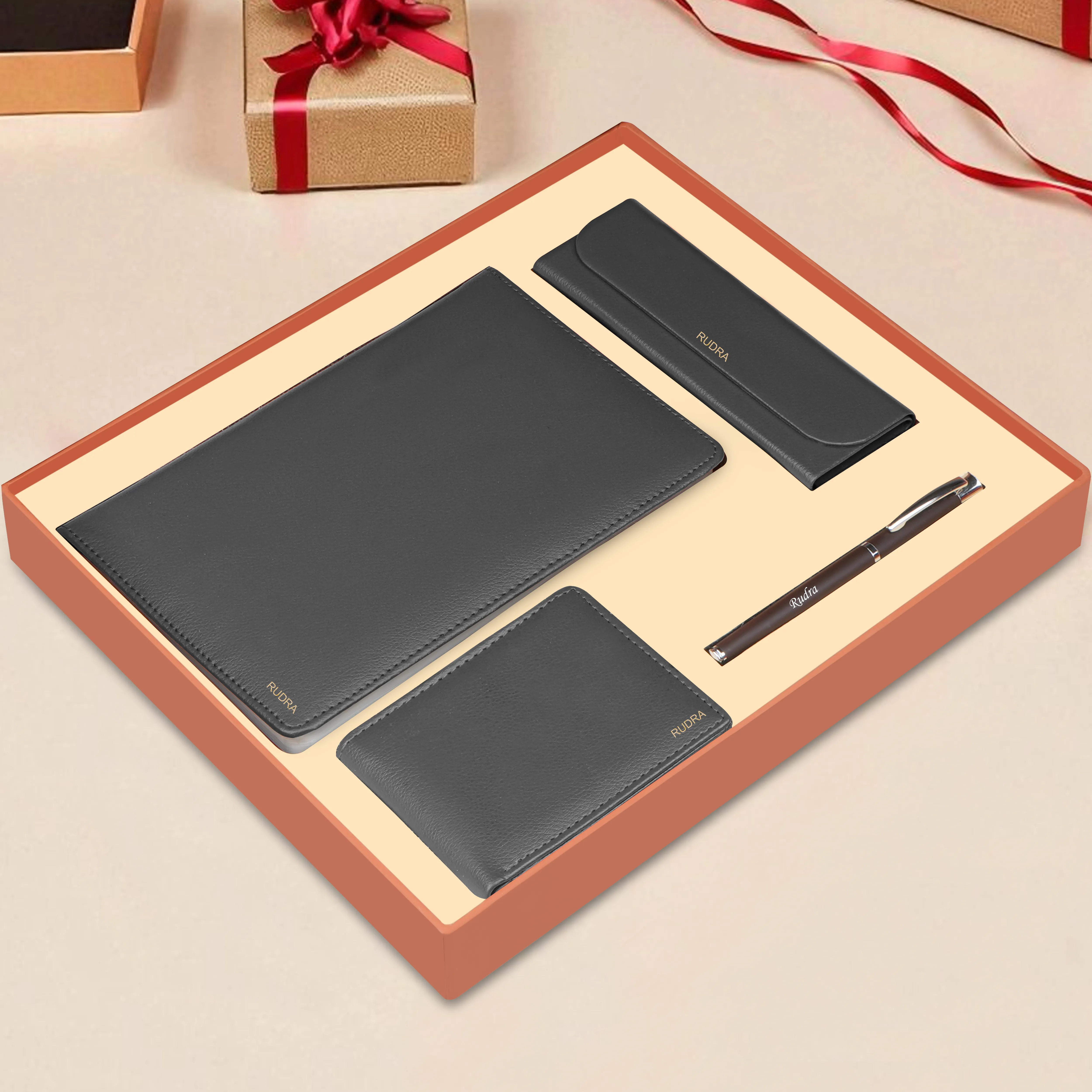 Personalized Diary Pen Eyewear Case & Wallet Gift Hamper