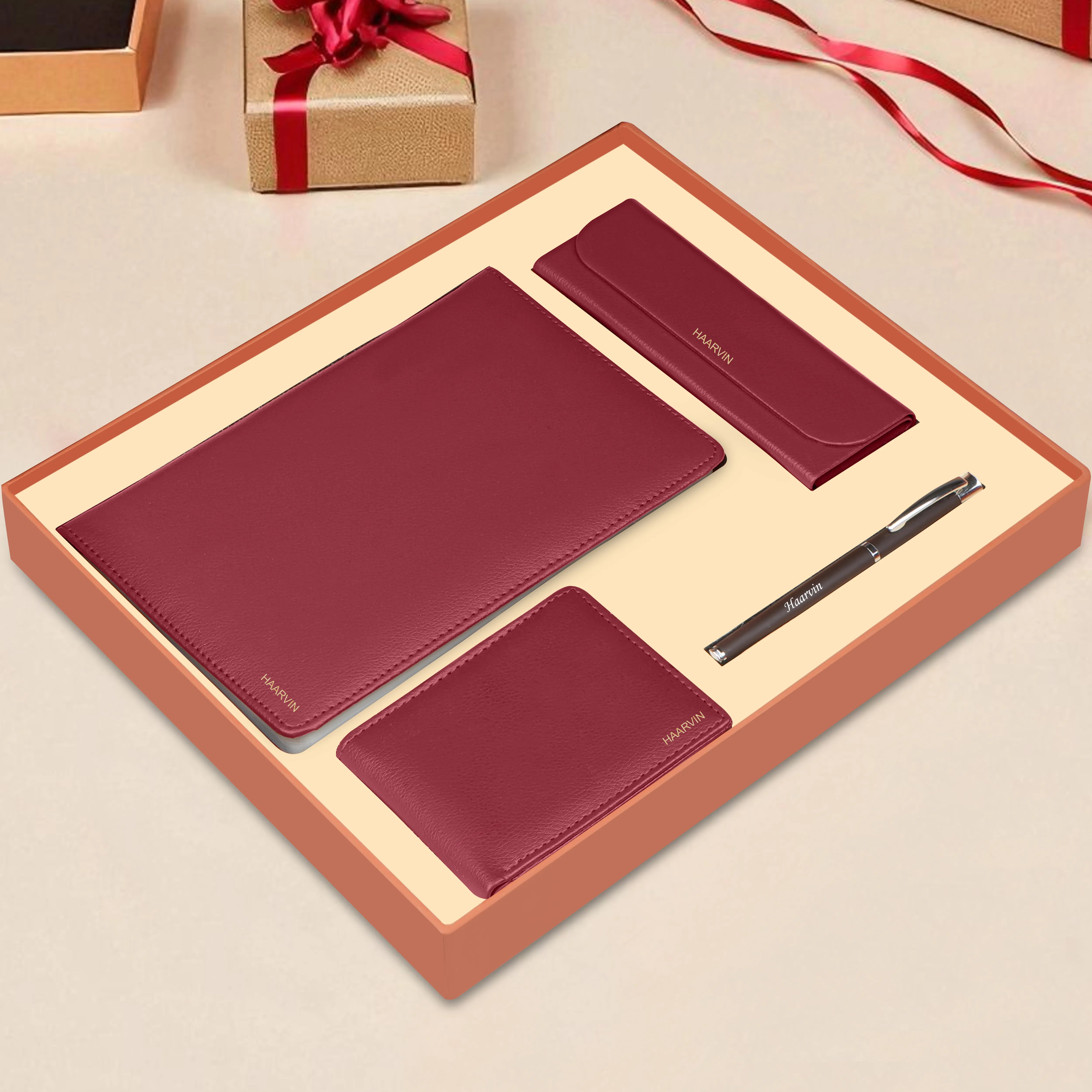 Personalized Diary Pen Eyewear Case & Wallet Gift Hamper