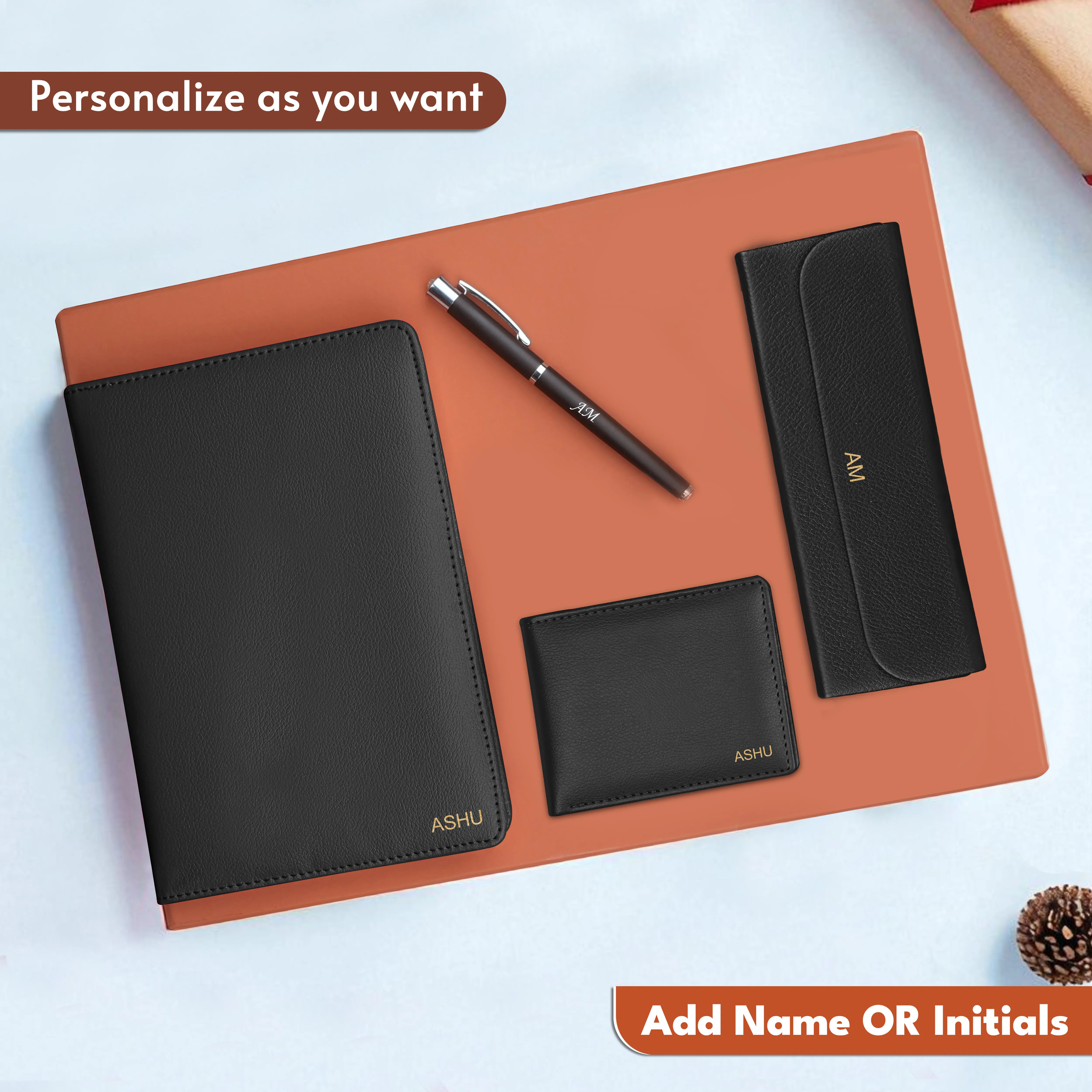 Personalized Diary Pen Eyewear Case & Wallet Gift Hamper