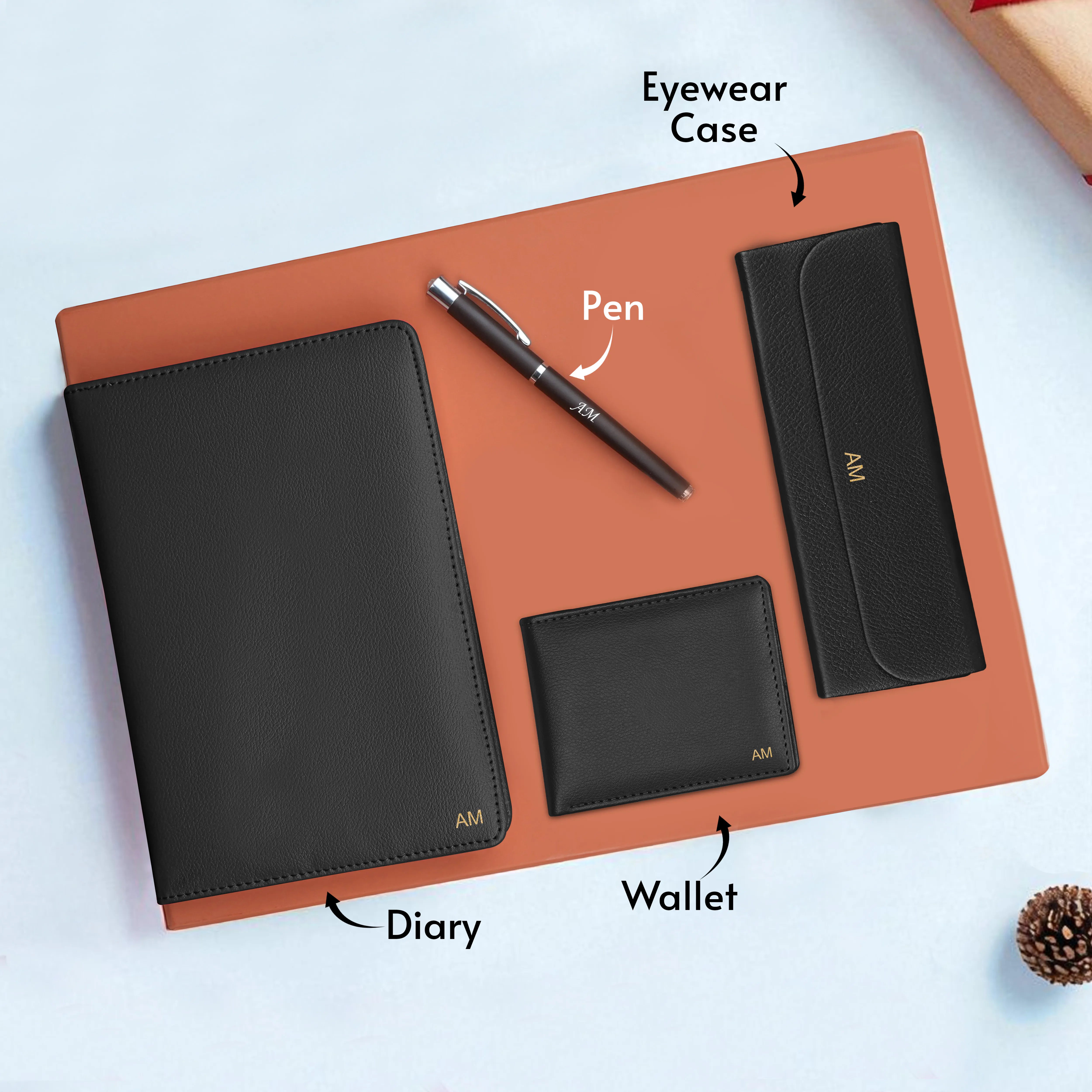 Personalized Diary Pen Eyewear Case & Wallet Gift Hamper