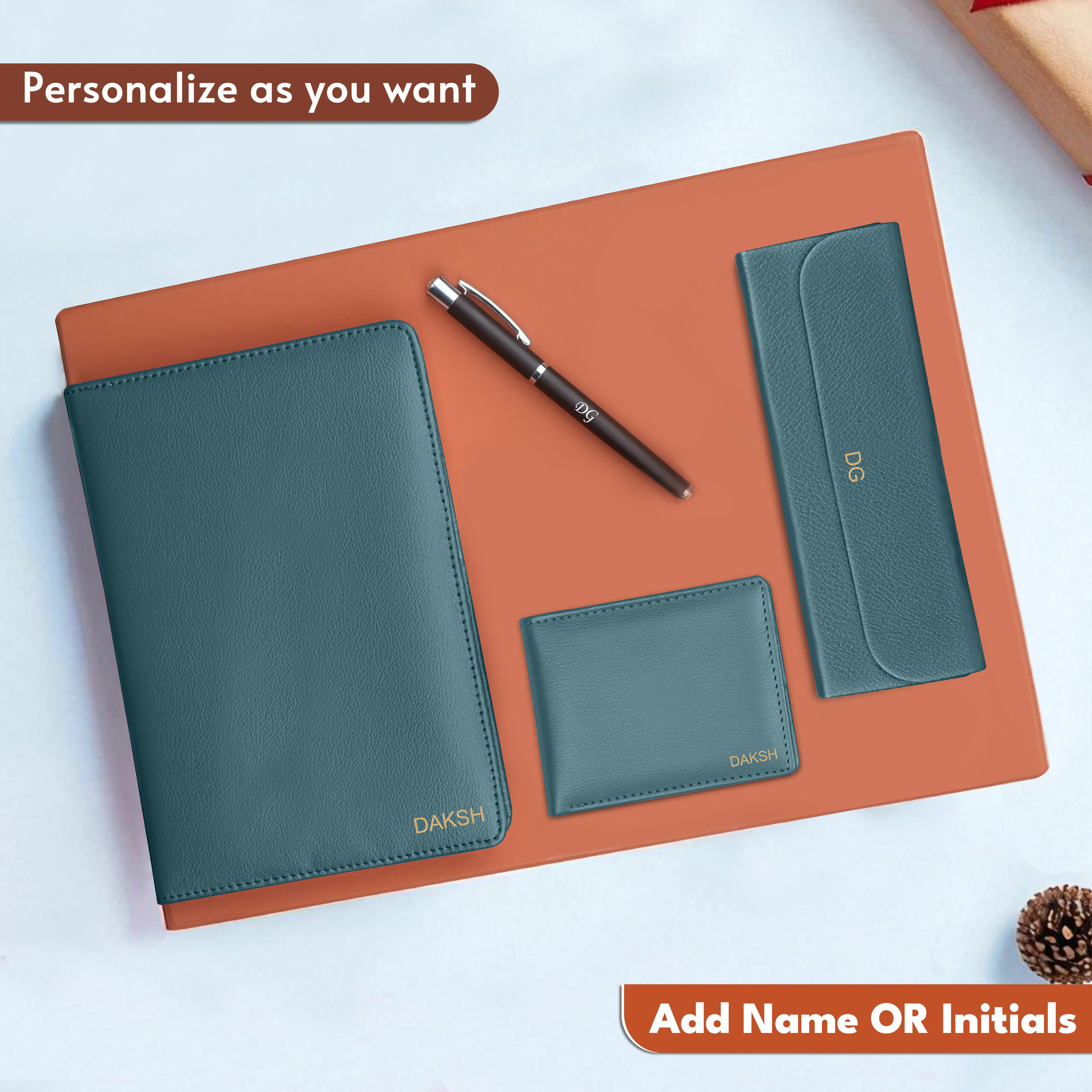 Personalized Diary Pen Eyewear Case & Wallet Gift Hamper