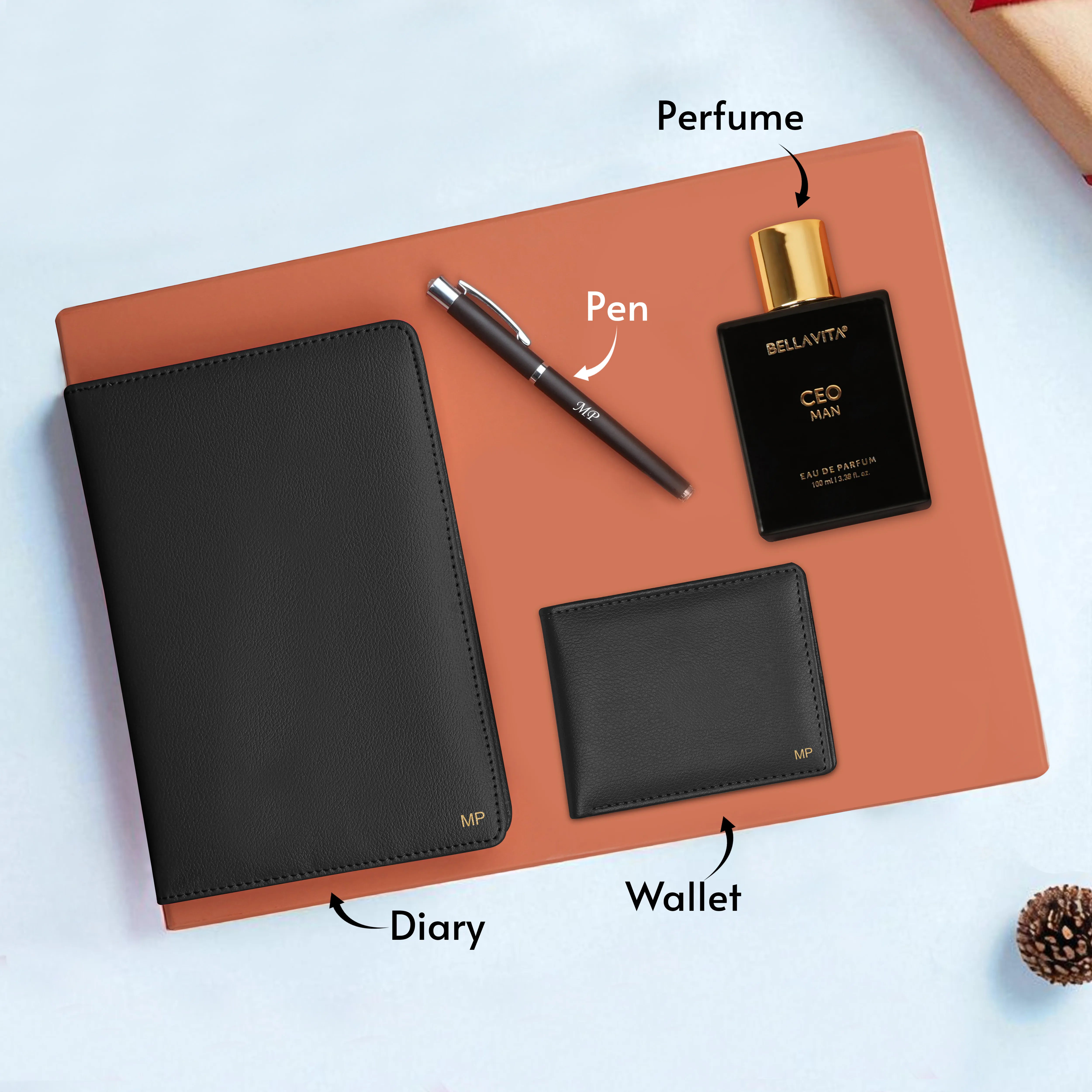 Personalized Wallet Diary Pen & Perfume Gift Hamper