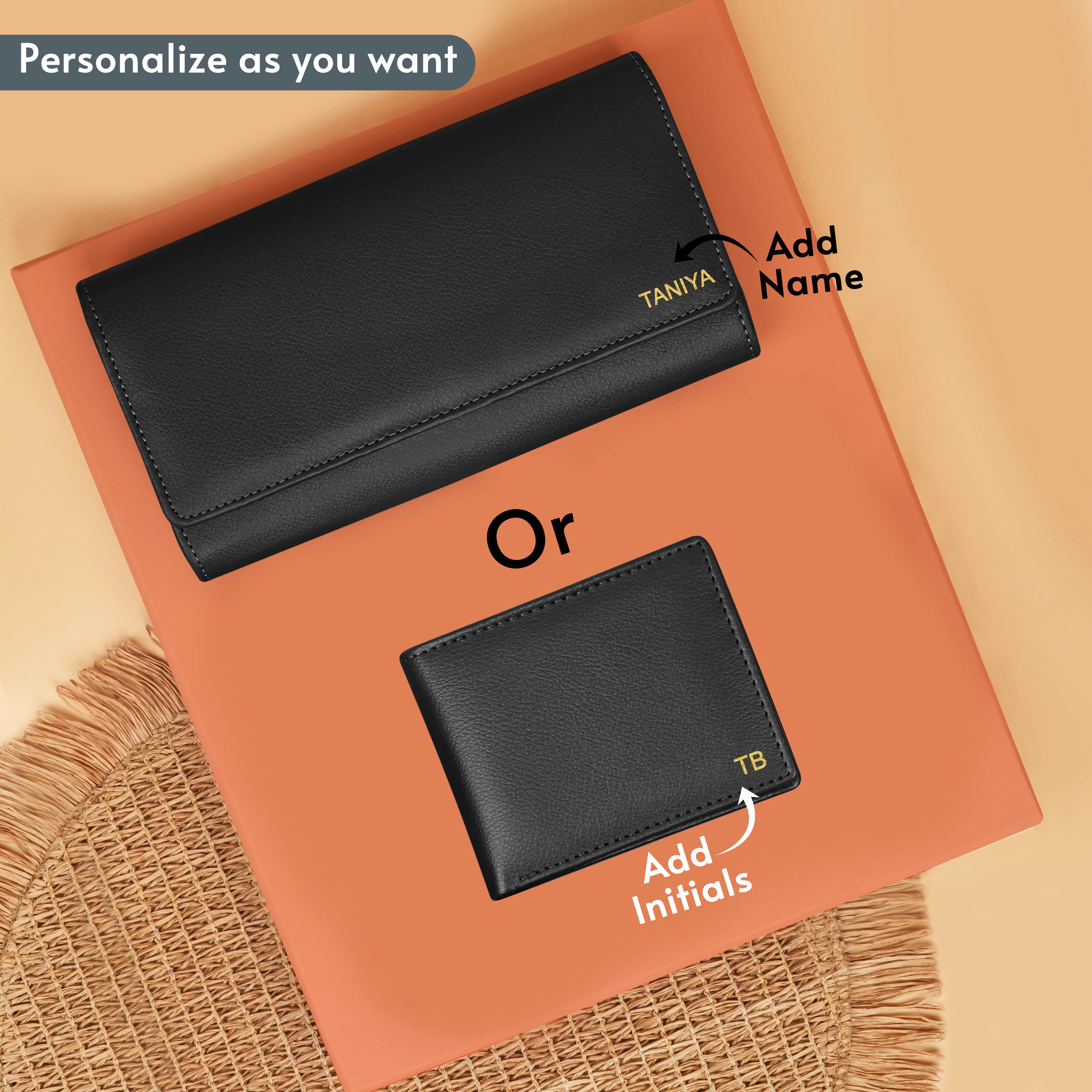 Personalized Clutch Wallet Perfume & Watch Gift Hamper