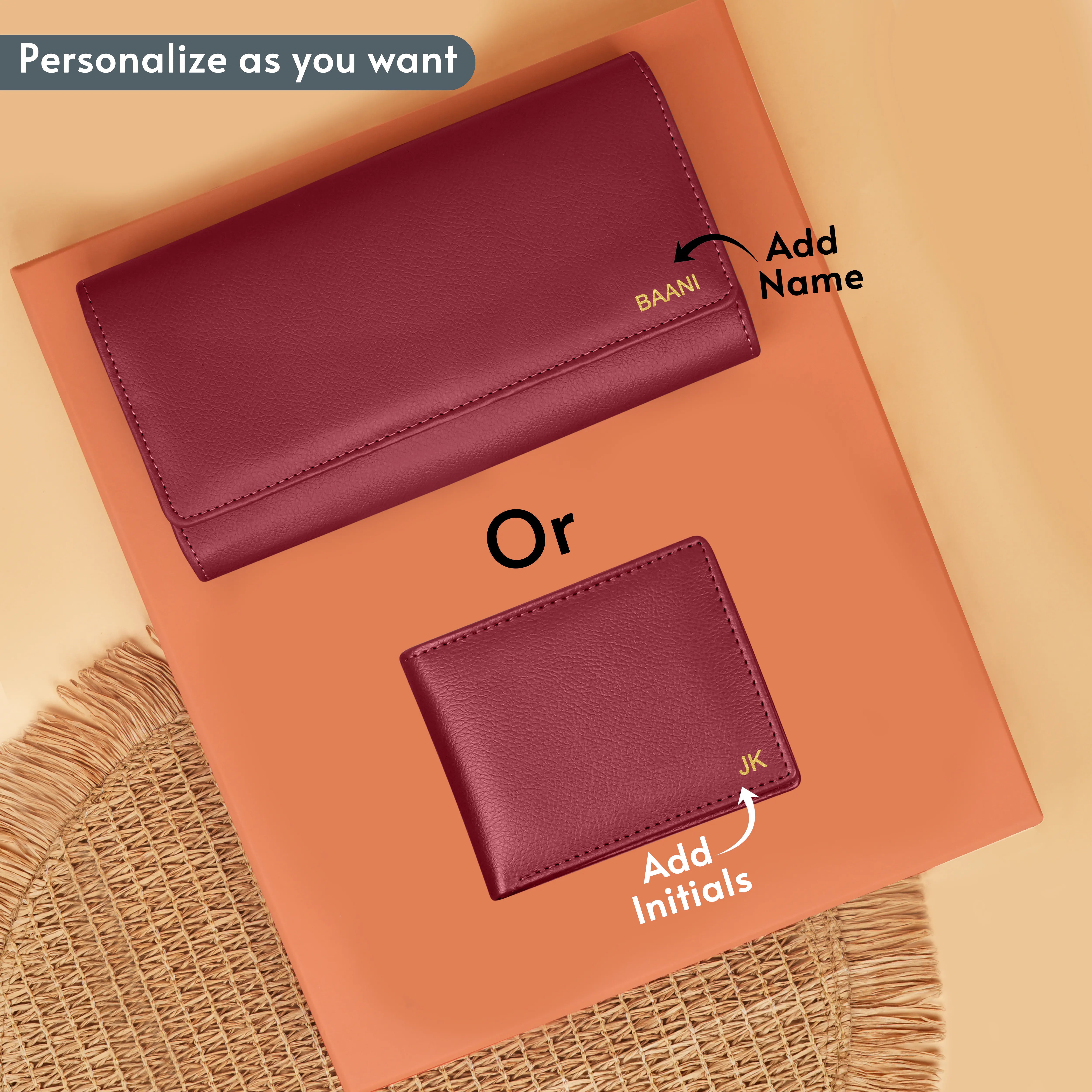 Personalized Clutch Wallet Perfume & Watch Gift Hamper