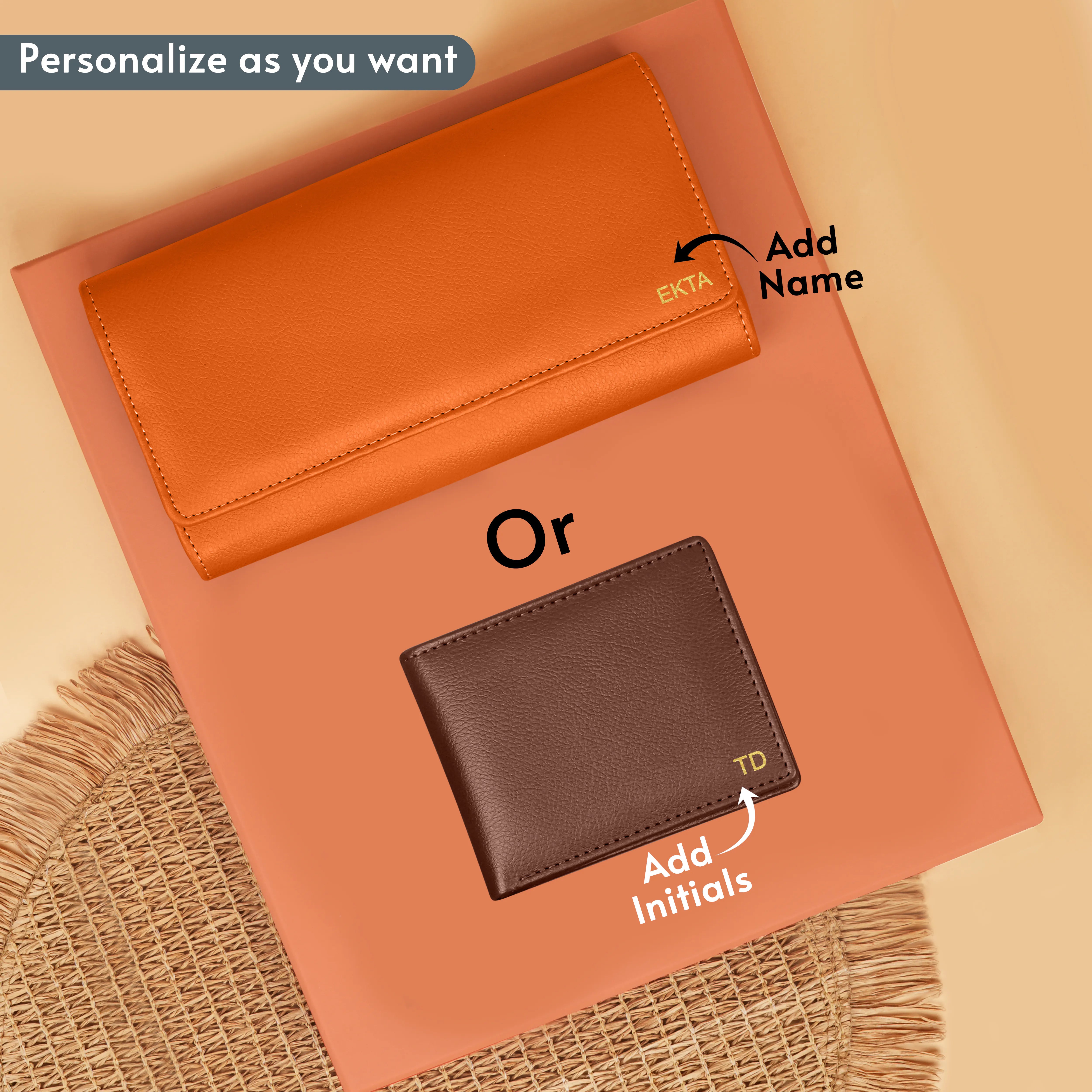 Personalized Clutch Wallet Perfume & Watch Gift Hamper