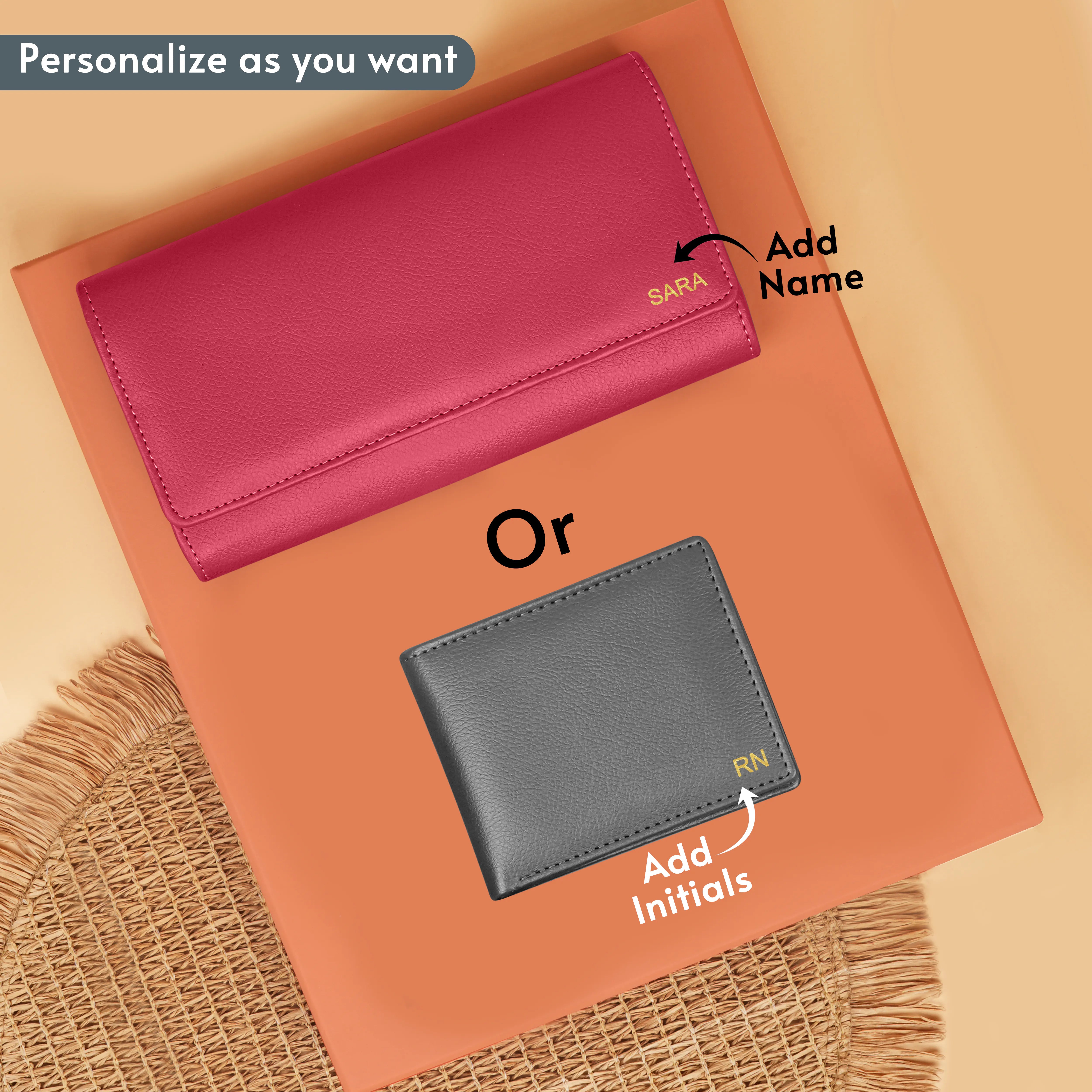 Personalized Clutch Wallet Perfume & Watch Gift Hamper