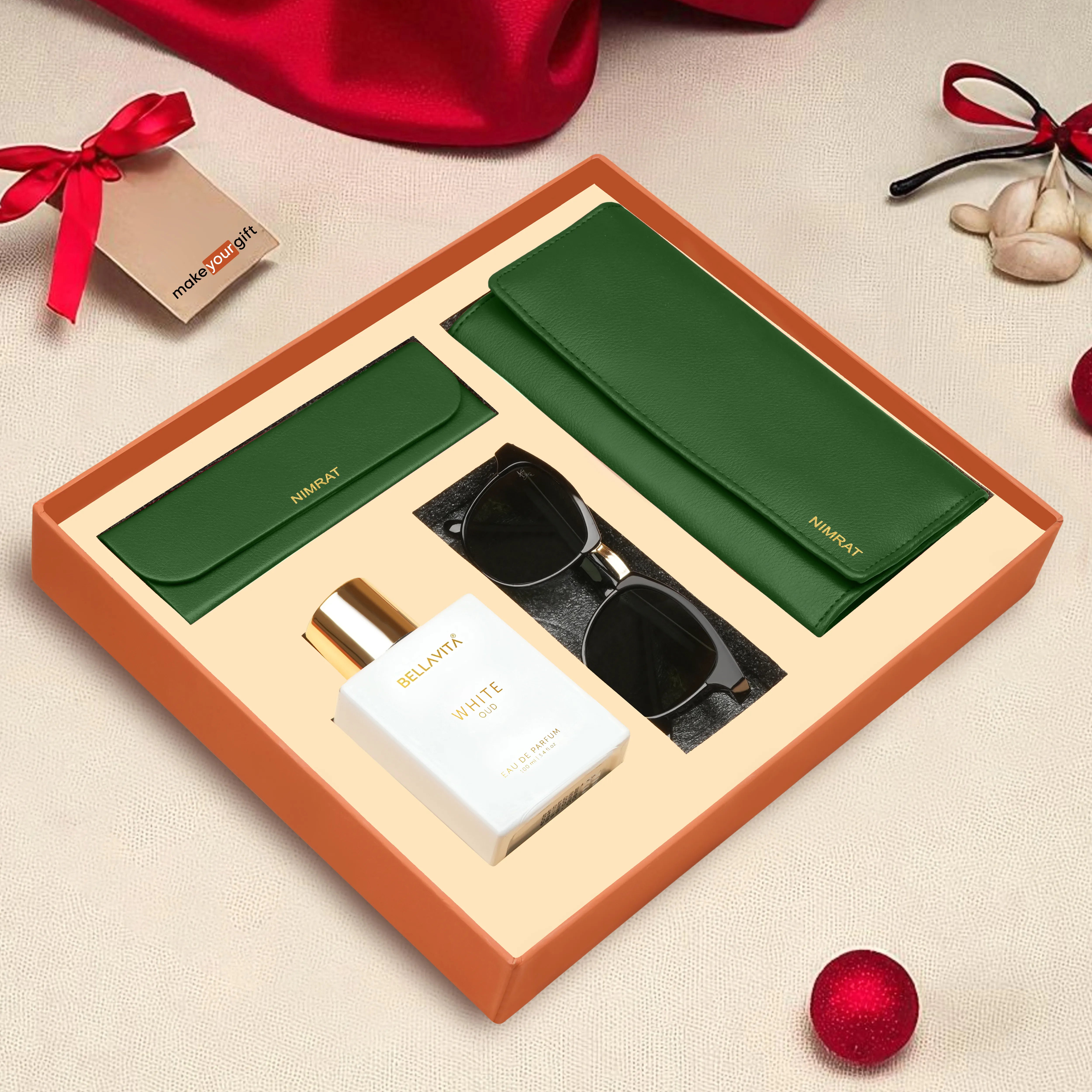 Personalized Clutch Eyewear Case Sunglasses & Perfume Gift Hamper