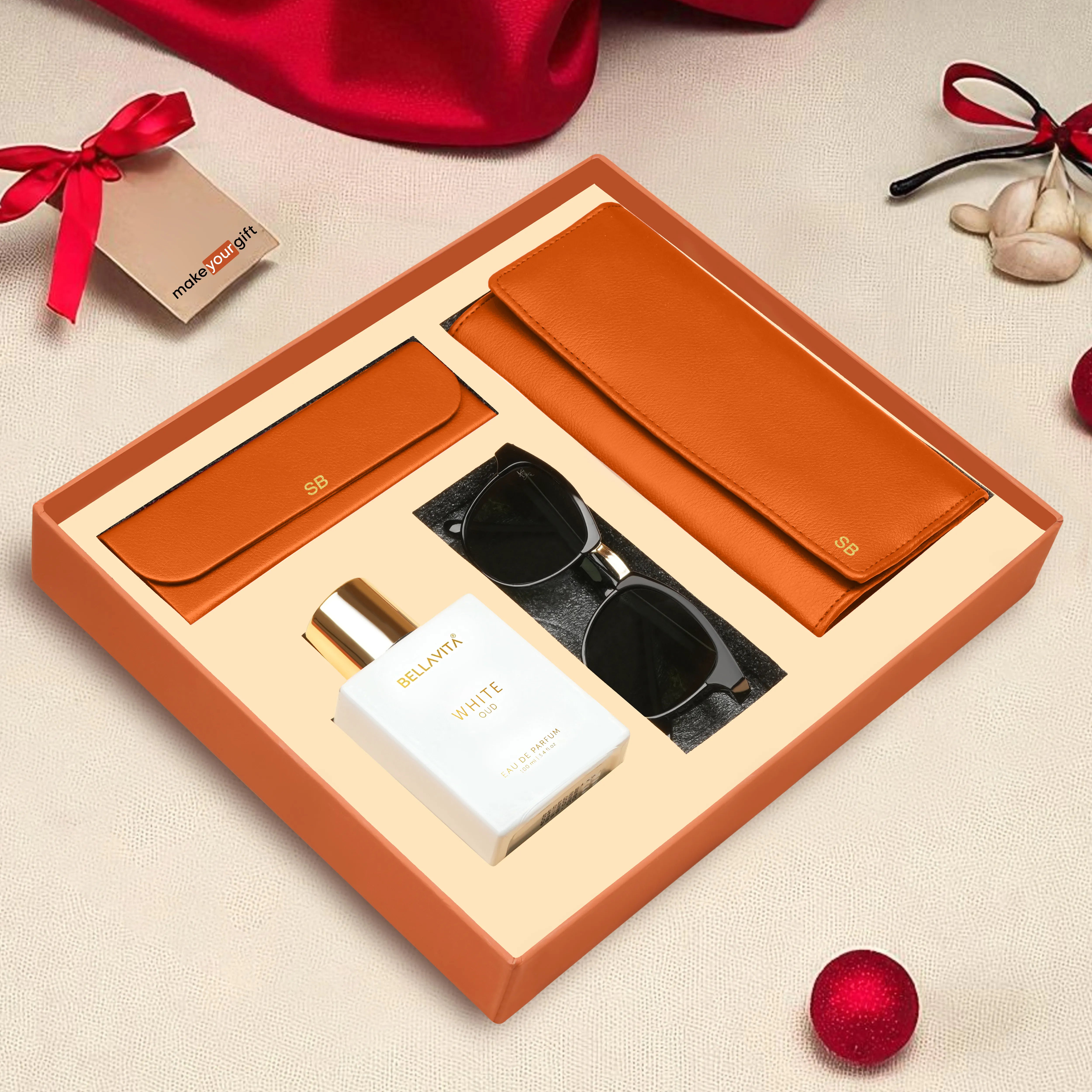 Personalized Clutch Eyewear Case Sunglasses & Perfume Gift Hamper