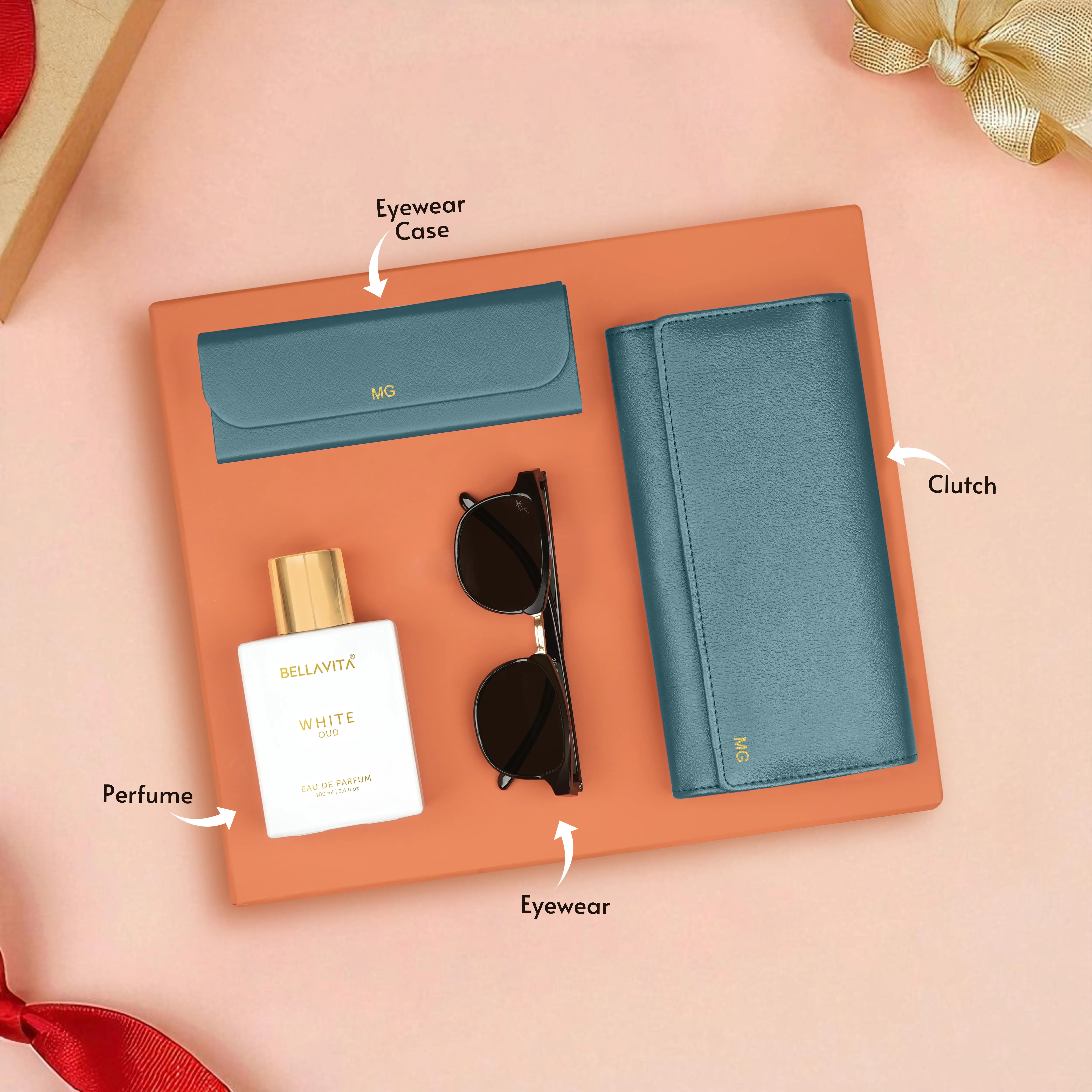 Personalized Clutch Eyewear Case Sunglasses & Perfume Gift Hamper
