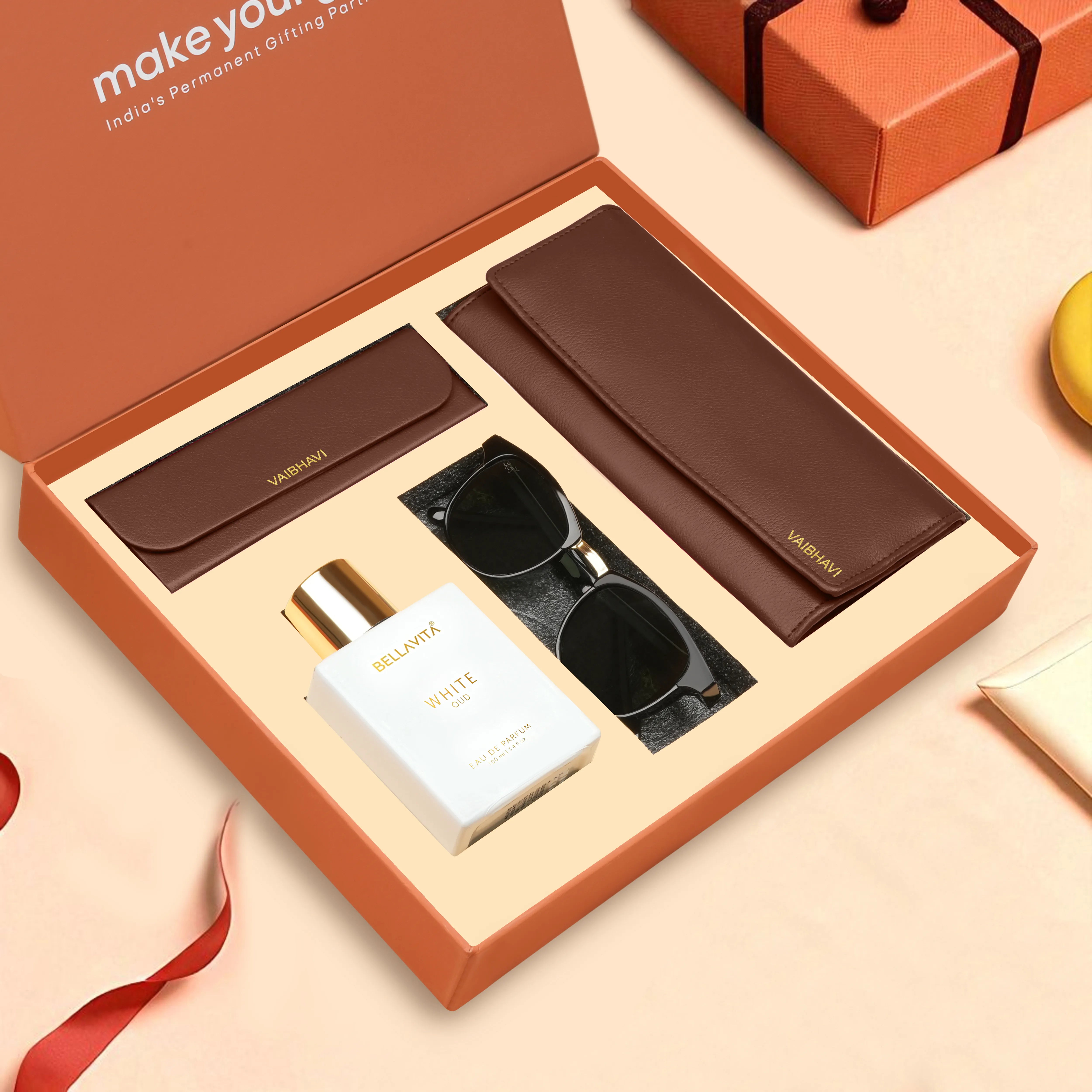 Personalized Clutch Eyewear Case Sunglasses & Perfume Gift Hamper