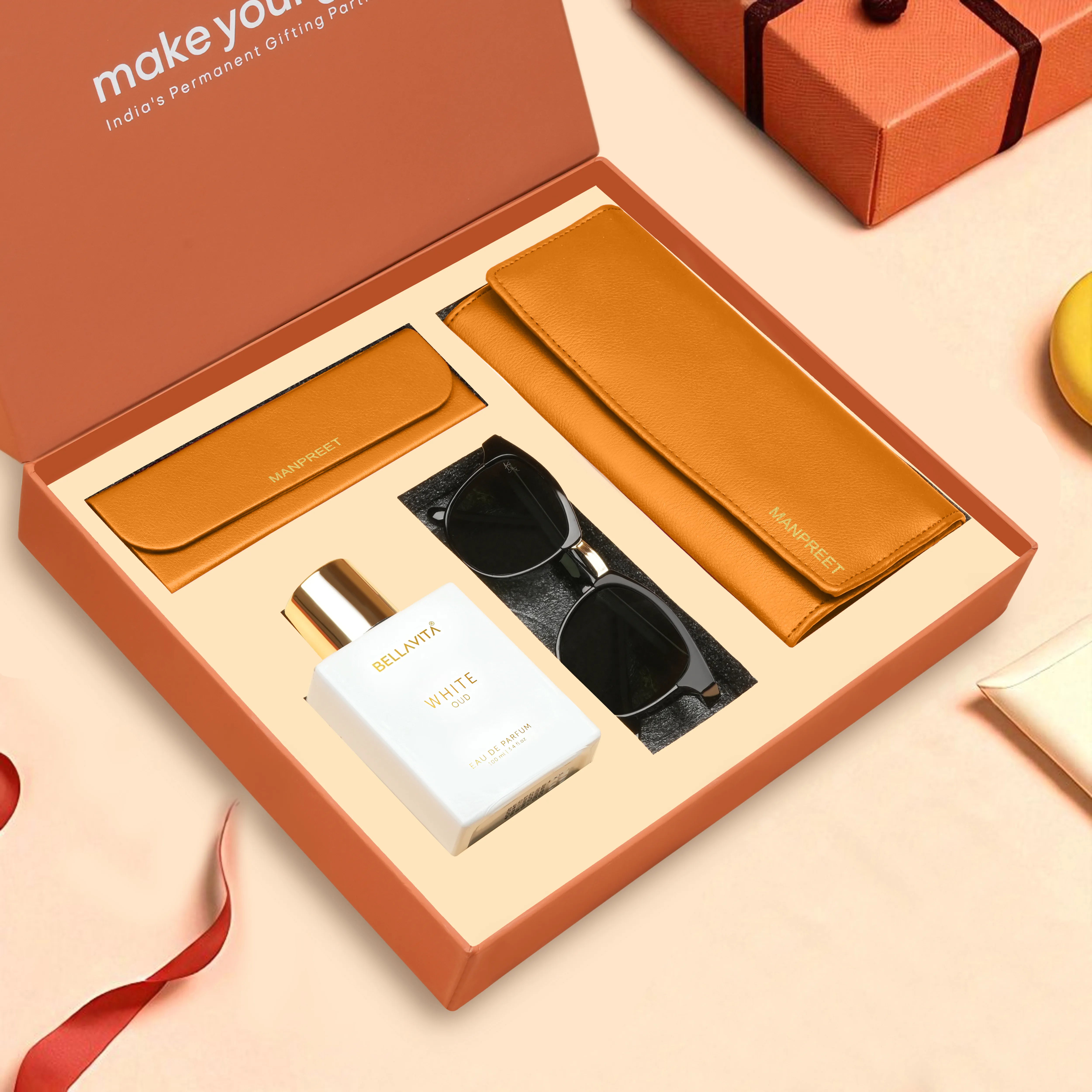 Personalized Clutch Eyewear Case Sunglasses & Perfume Gift Hamper