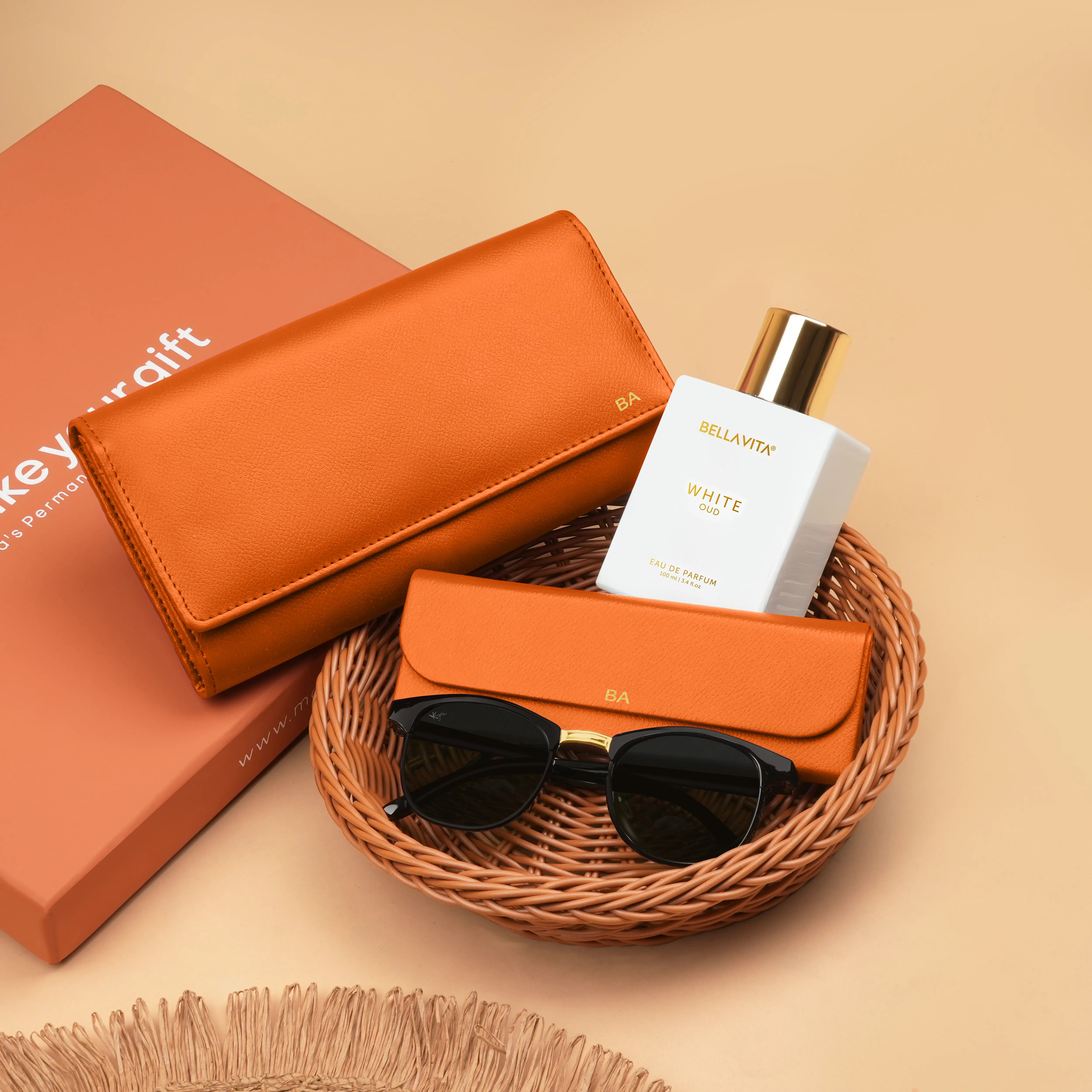 Personalized Clutch Eyewear Case Sunglasses & Perfume Gift Hamper