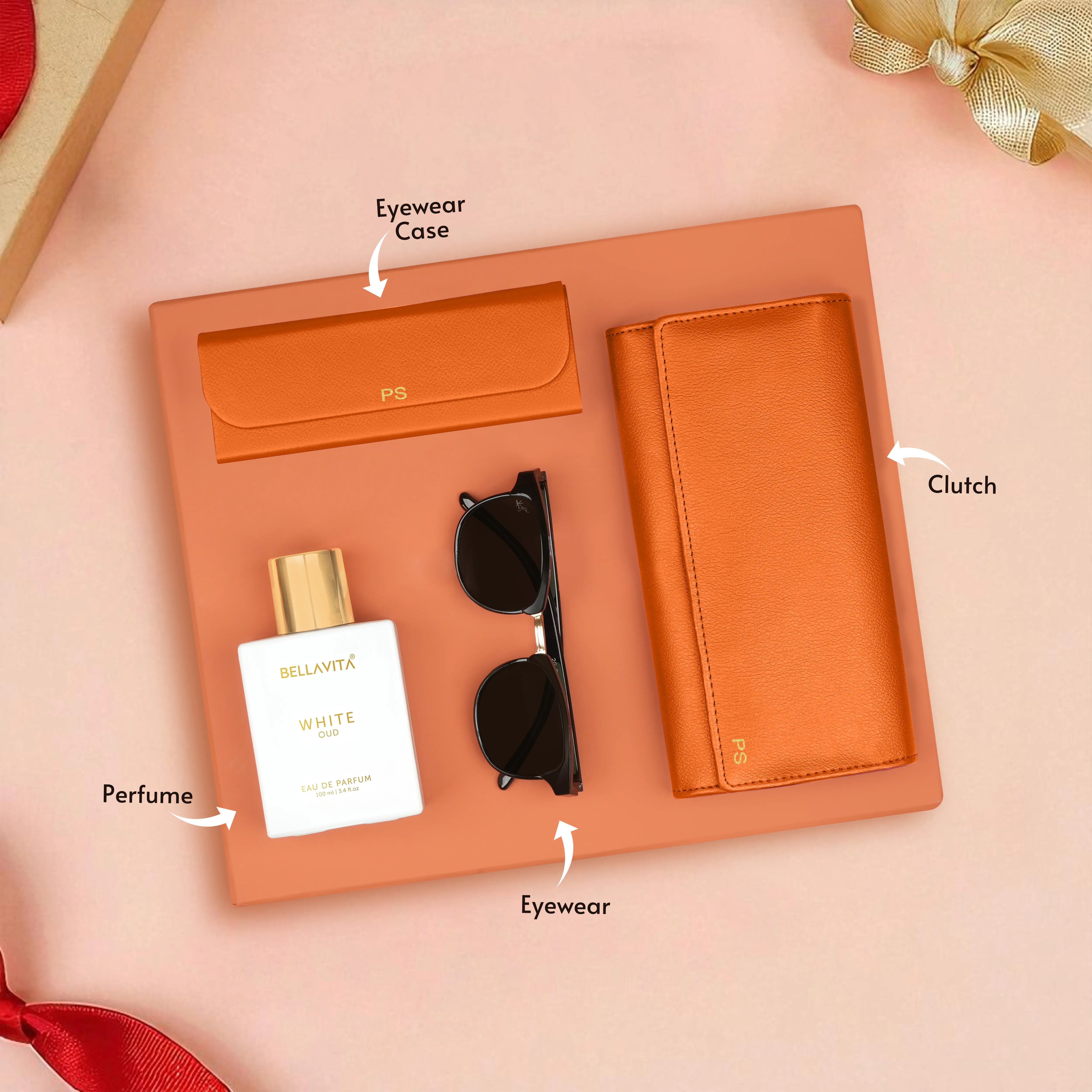 Personalized Clutch Eyewear Case Sunglasses & Perfume Gift Hamper