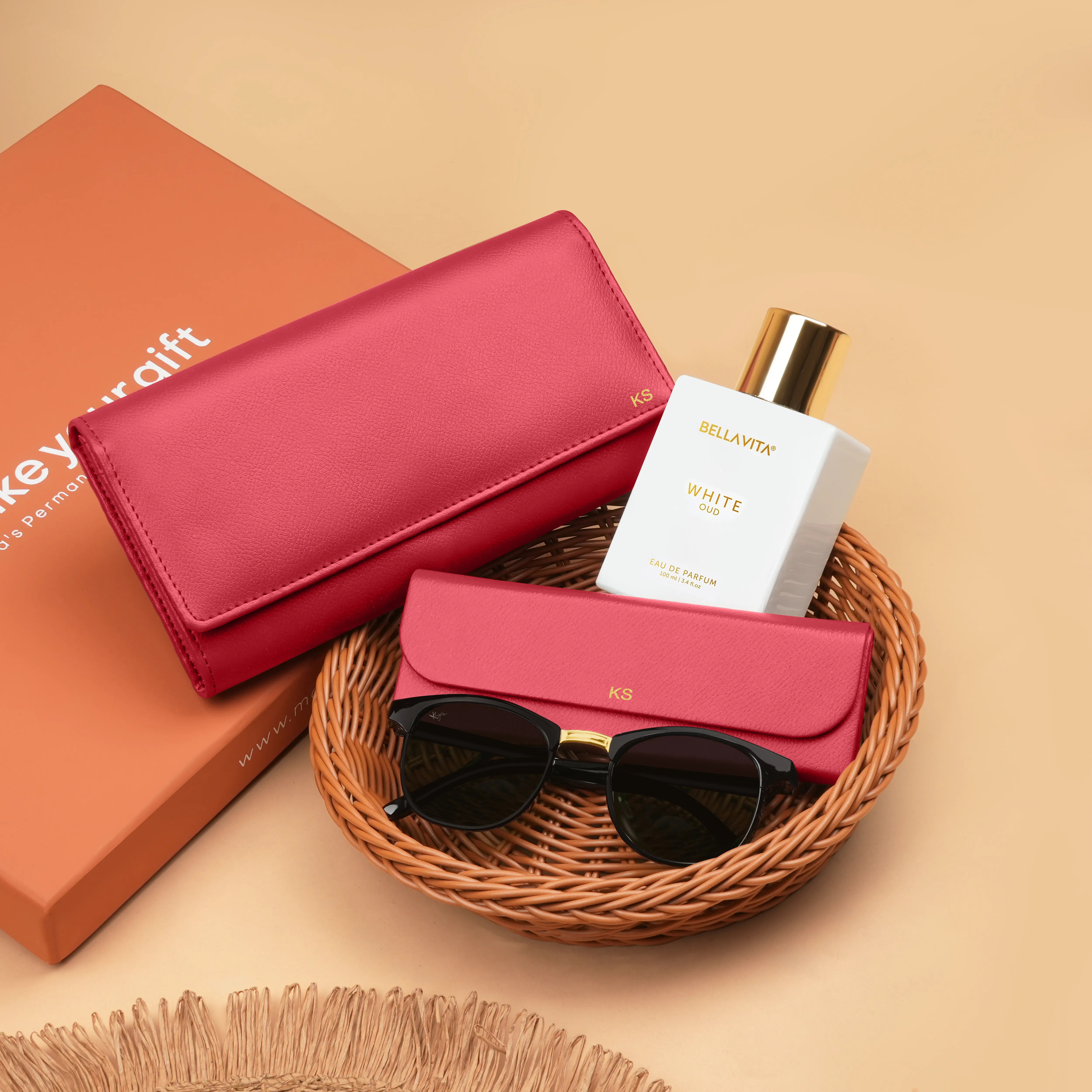 Personalized Clutch Eyewear Case Sunglasses & Perfume Gift Hamper