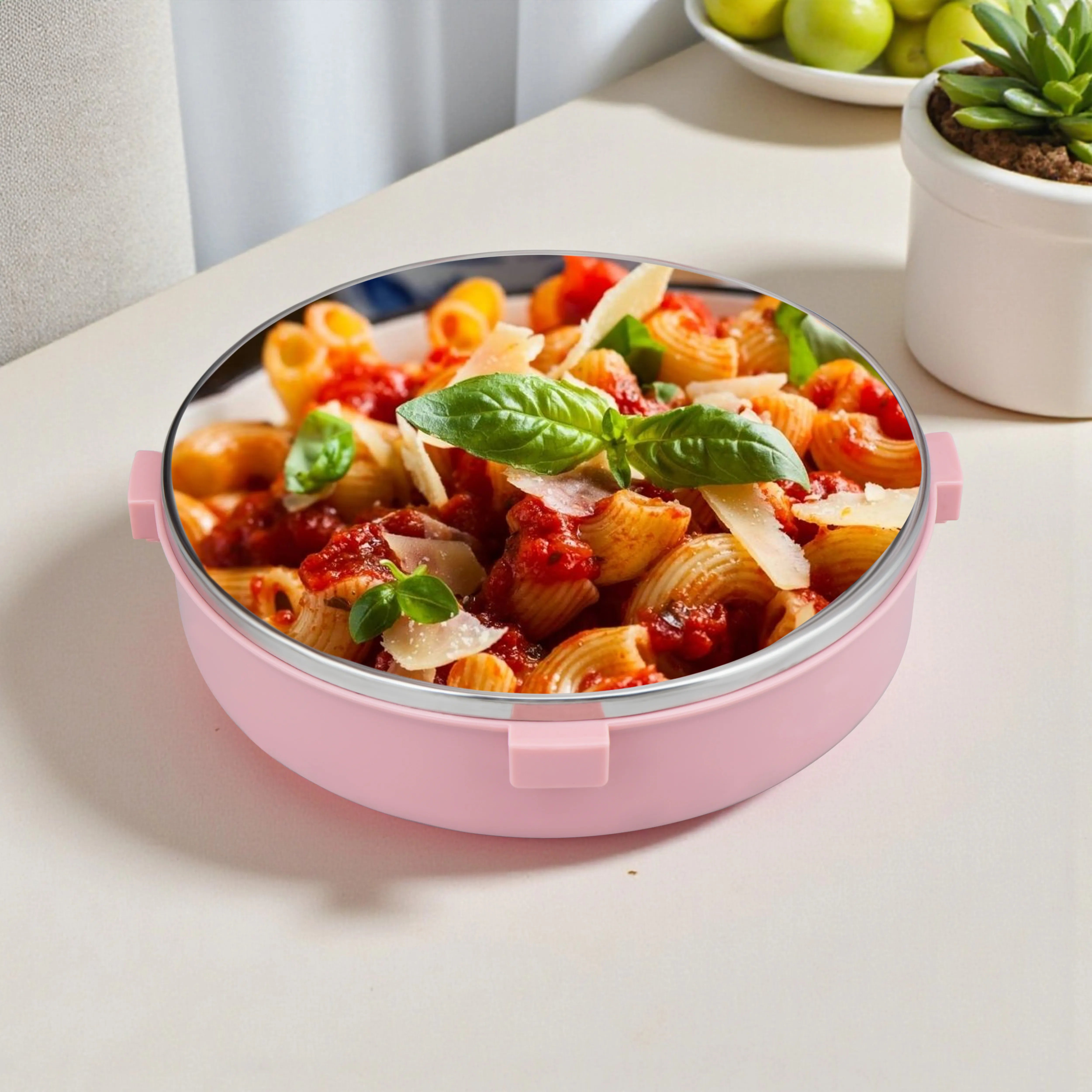 Smile Life Round Bento Lunch Box