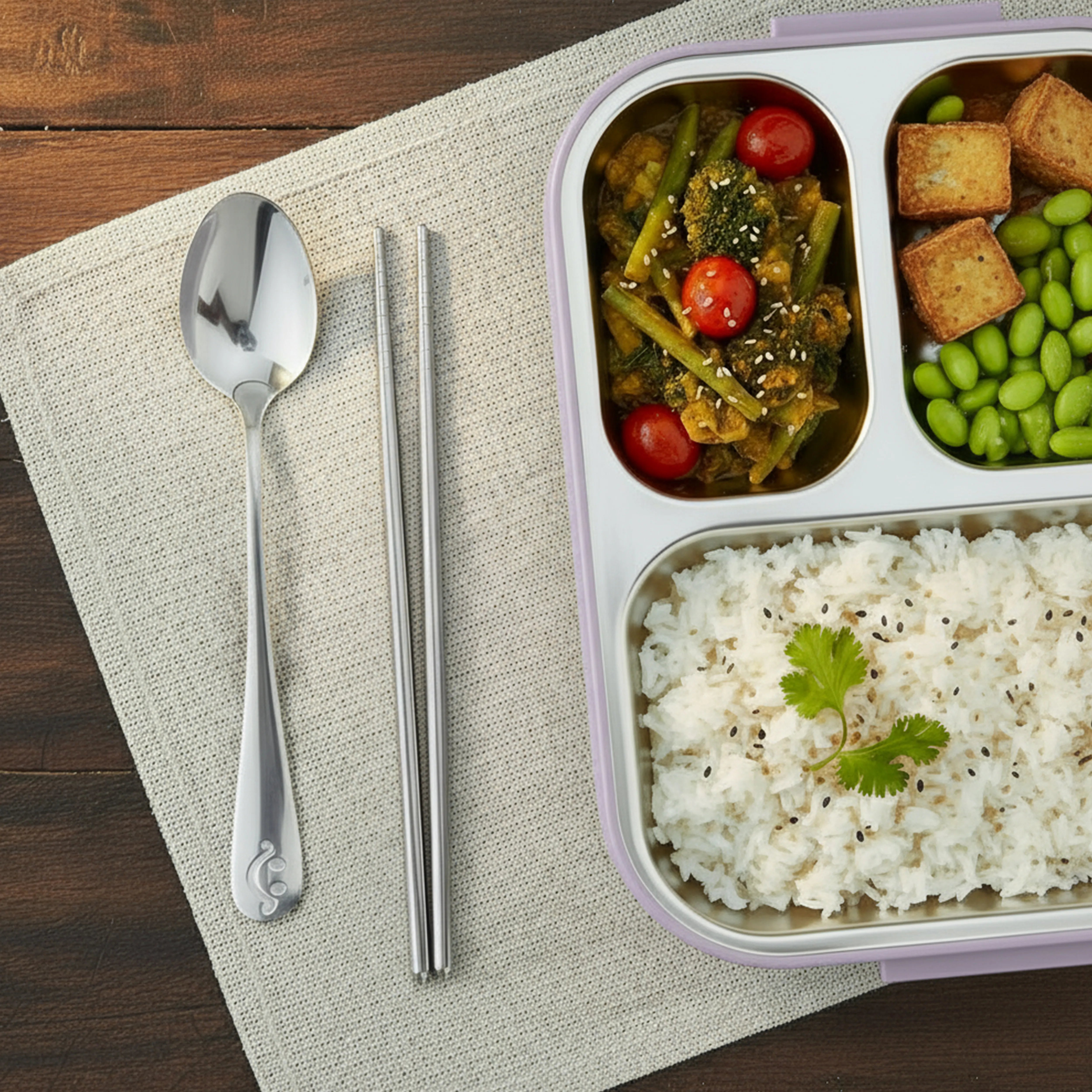 Delicious Life 3-Compartment Bento Lunch Box