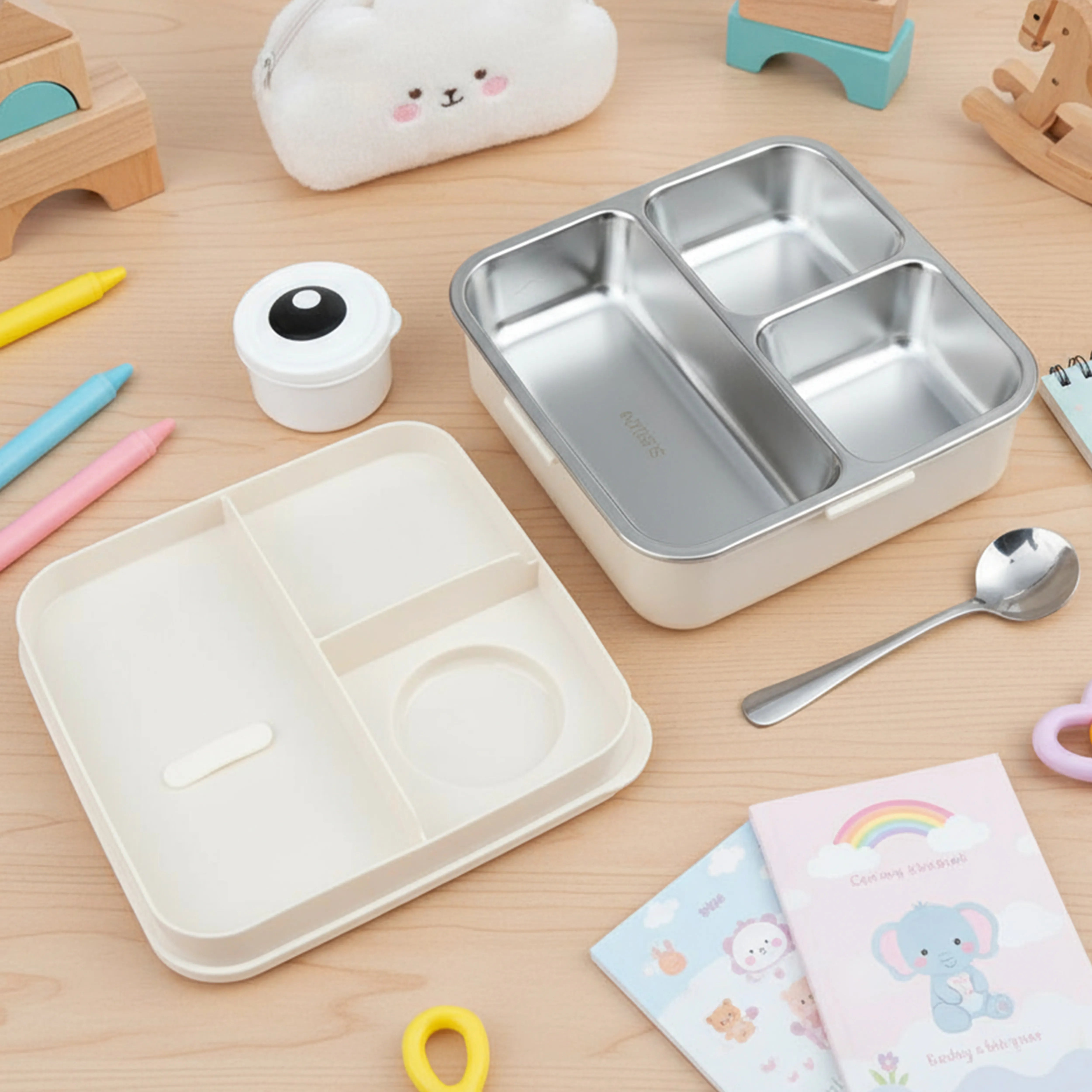 Super Dino Saur Double Decker Bento Lunch Box