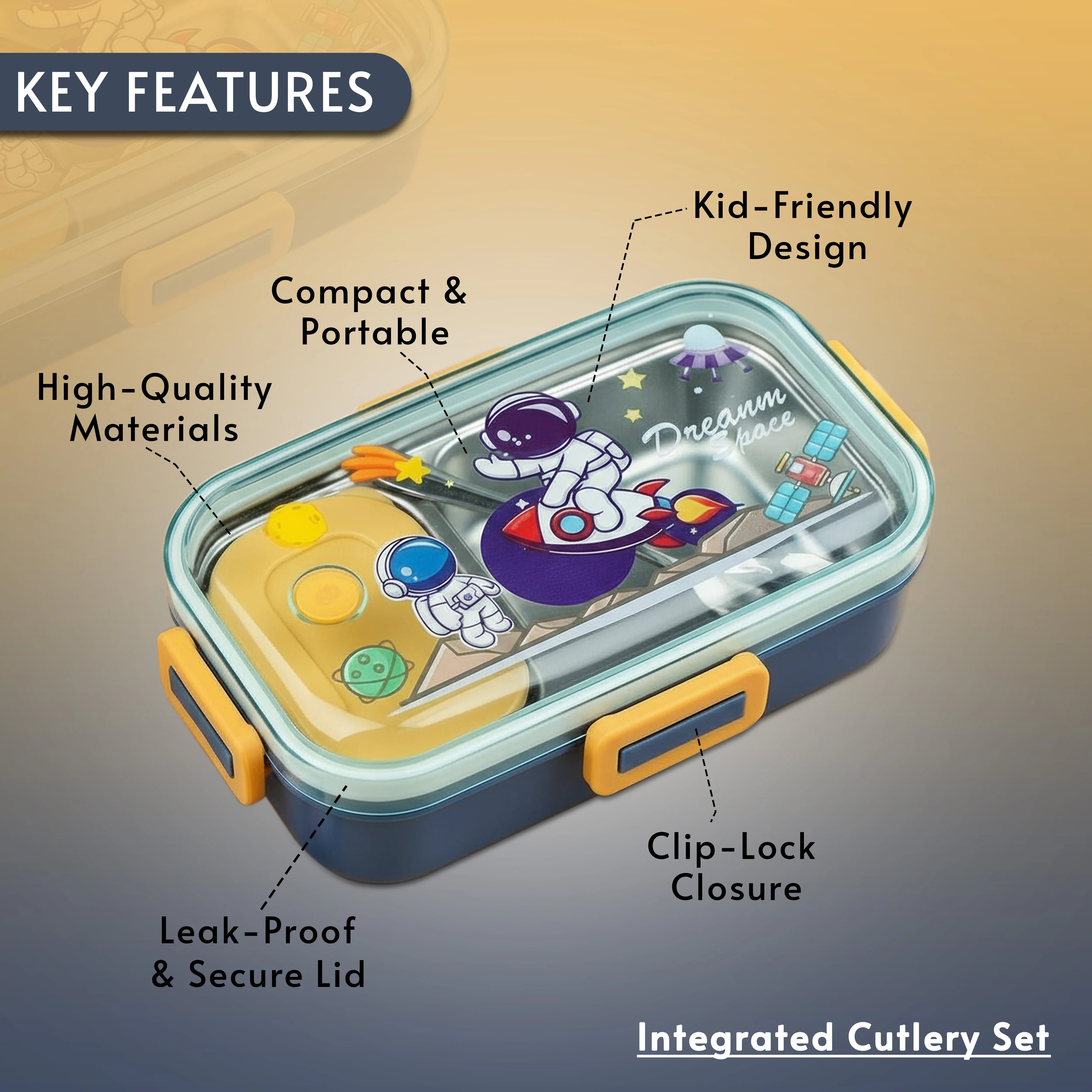 2-Grids Kids Bento Lunch Box