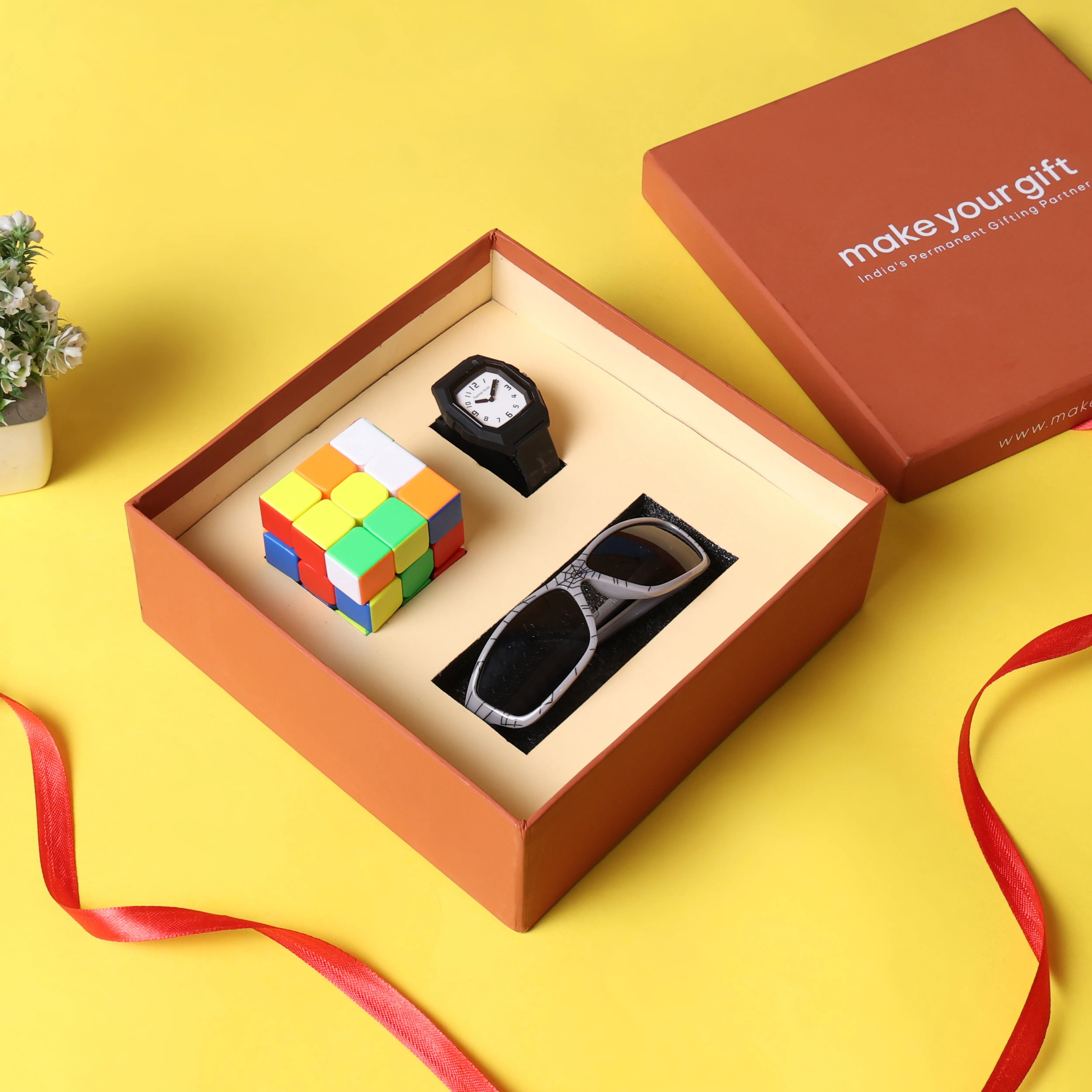 Watch & Sunglasses With Rubik's Cube Kids Gift Hamper