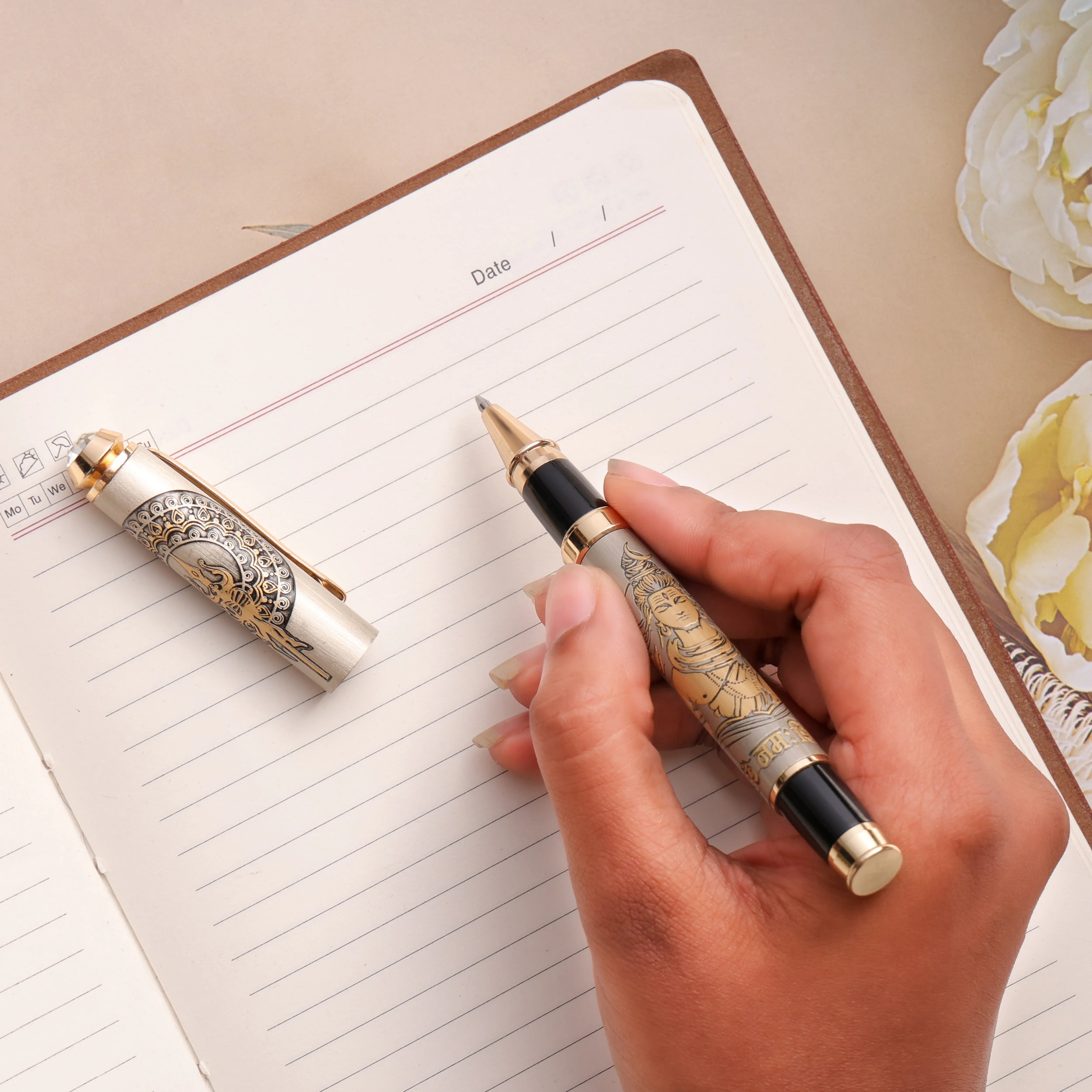 Divine Ink Shiva Edition Premium Metal Roller Pen