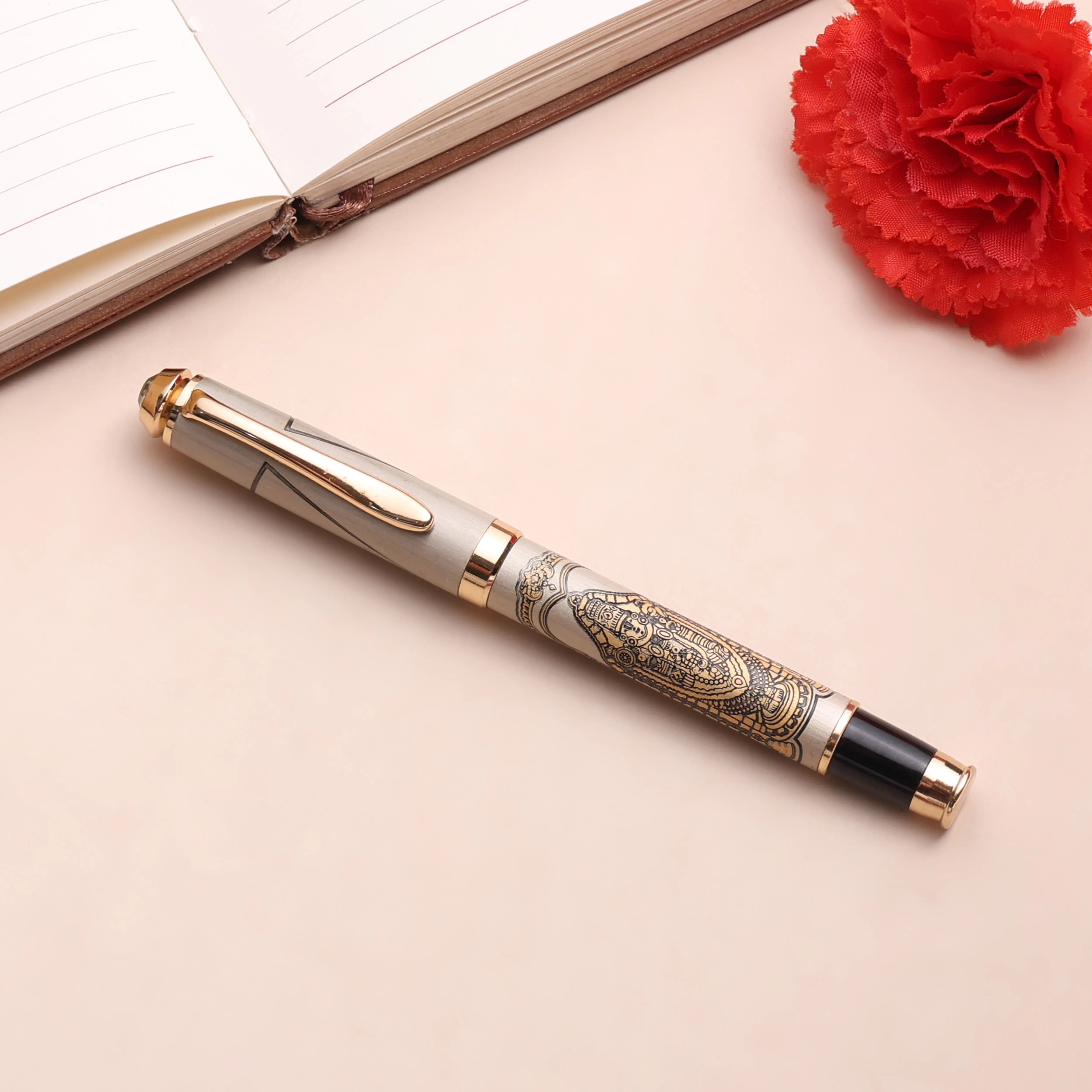 Divine Ink Tirupati Venkateswara Edition Premium Metal Roller Pen