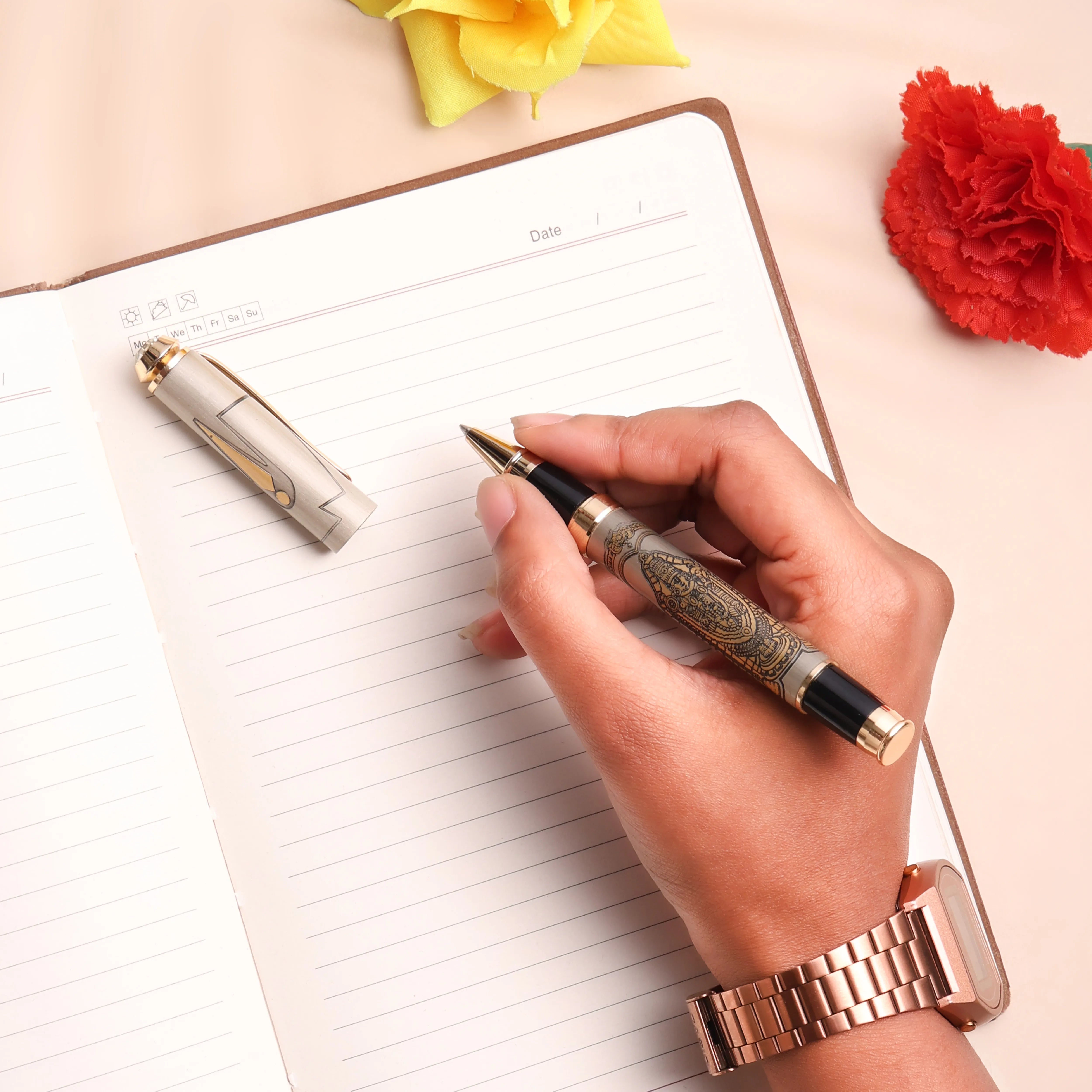 Divine Ink Tirupati Venkateswara Edition Premium Metal Roller Pen
