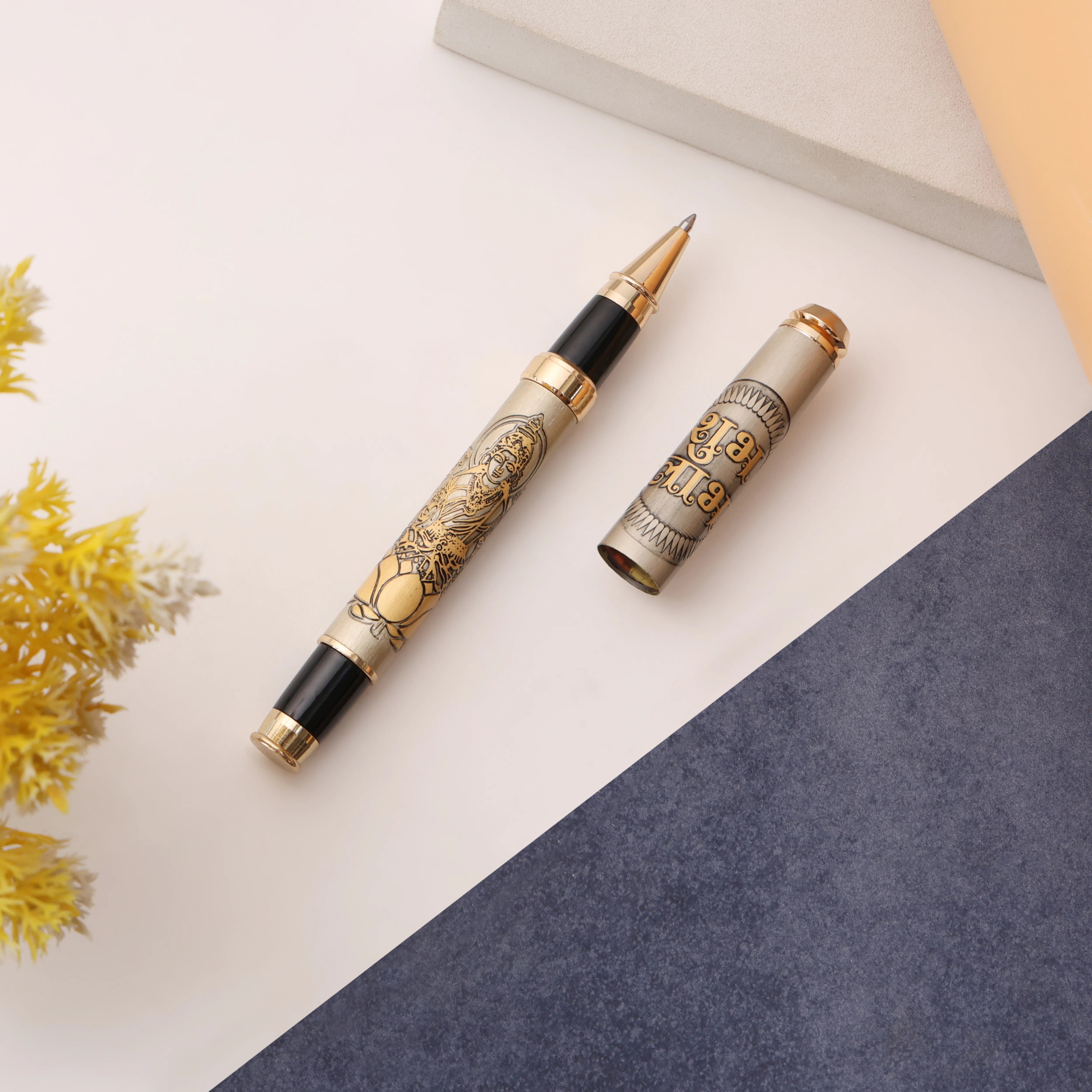 Divine Ink Goddess Lakshmi Edition Premium Metal Roller Pen