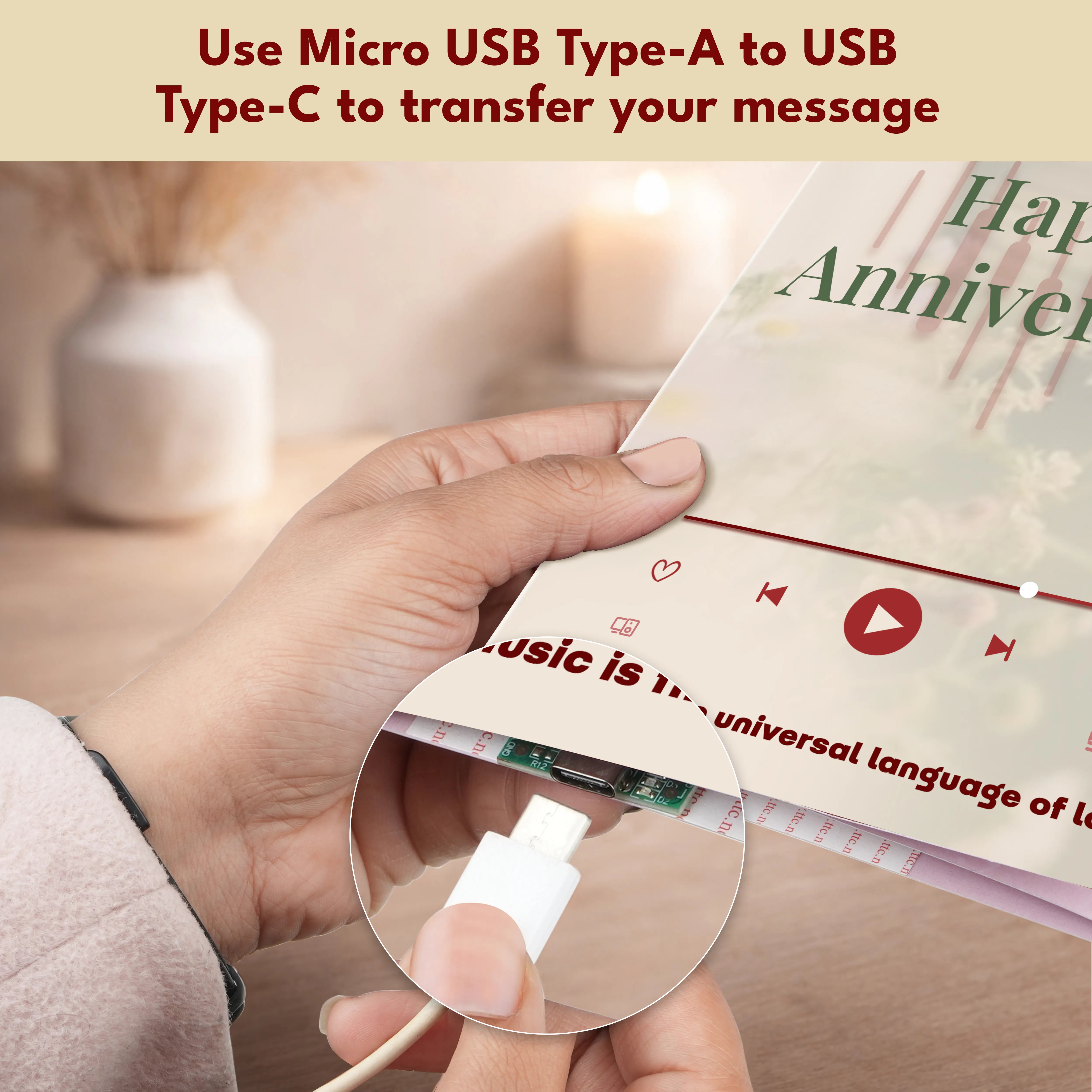 Personalized Happy Anniversary Audio Greeting Card