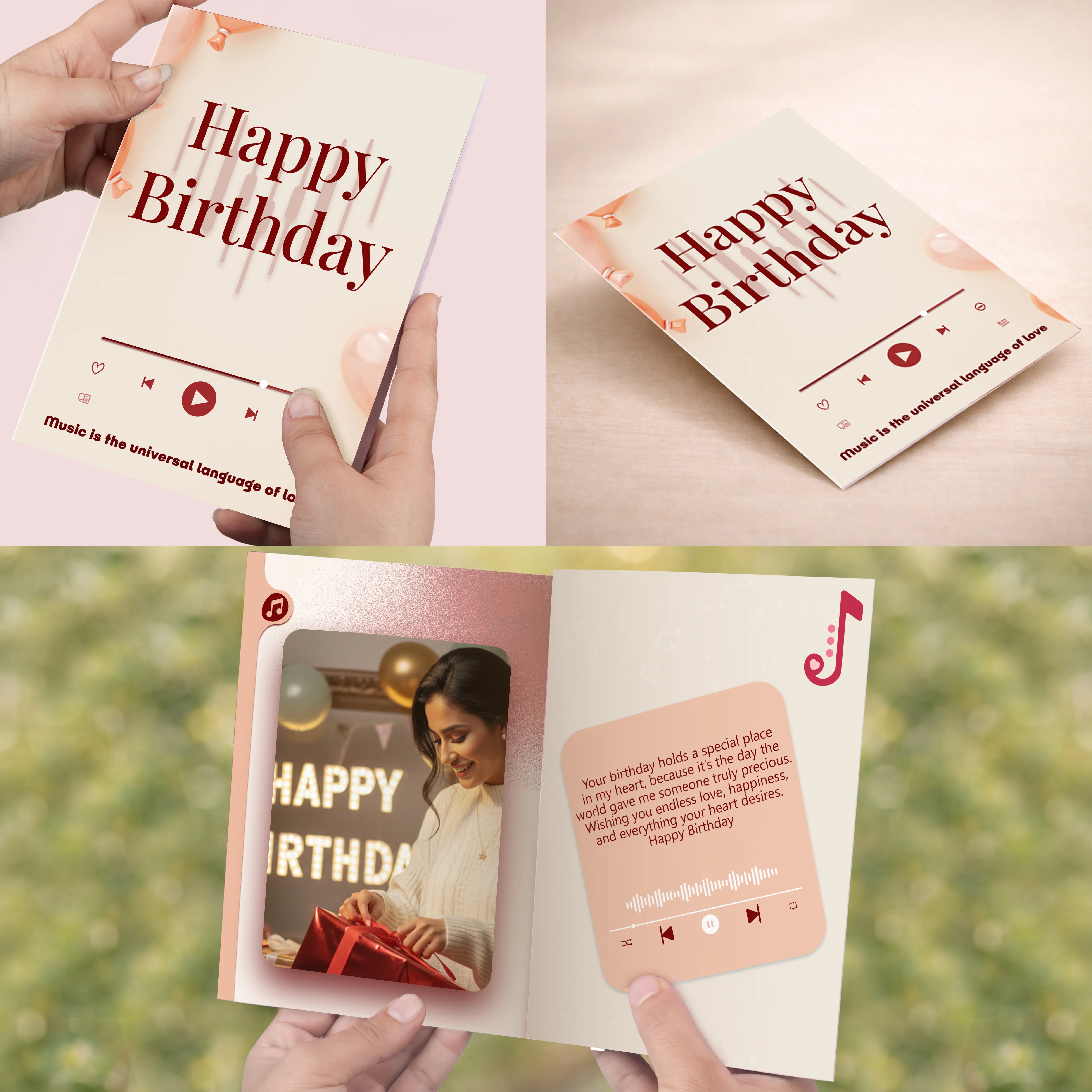 Personalized Happy Birthday Day Audio Greeting Card