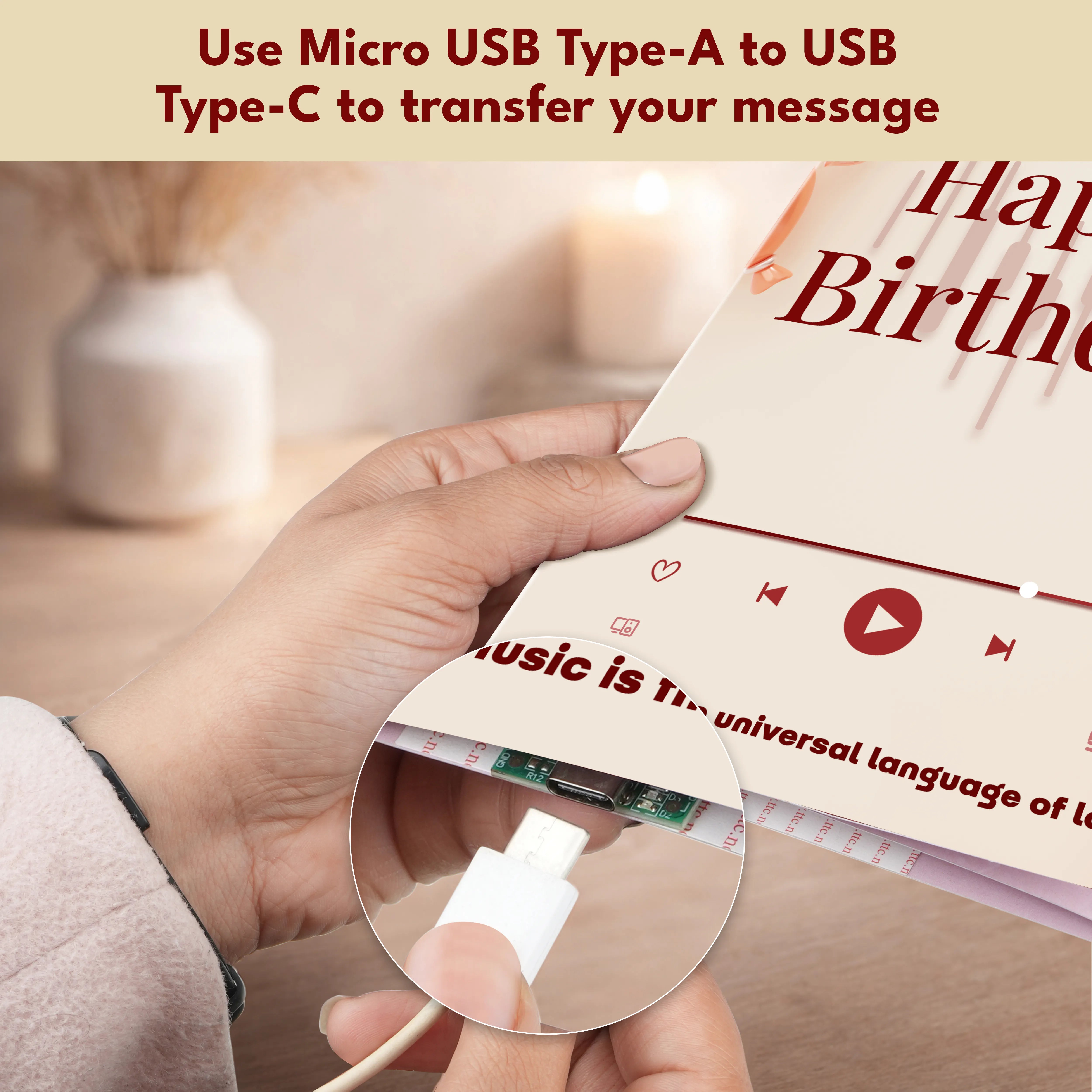 Personalized Happy Birthday Day Audio Greeting Card