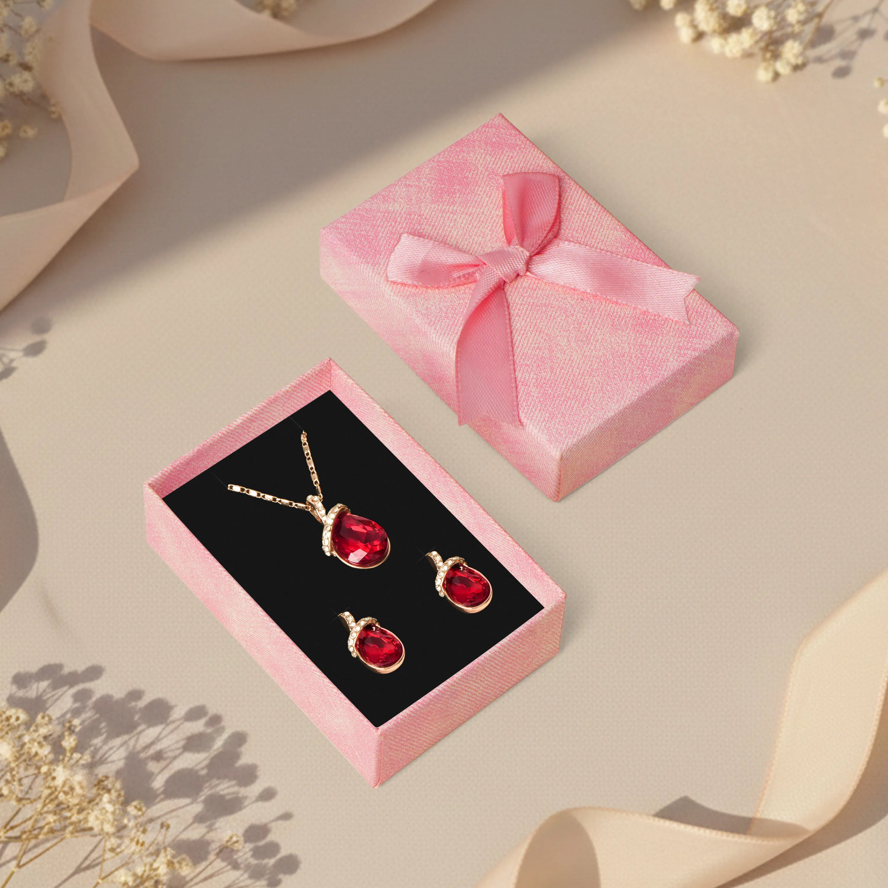 Ruby Royale Pendant Set