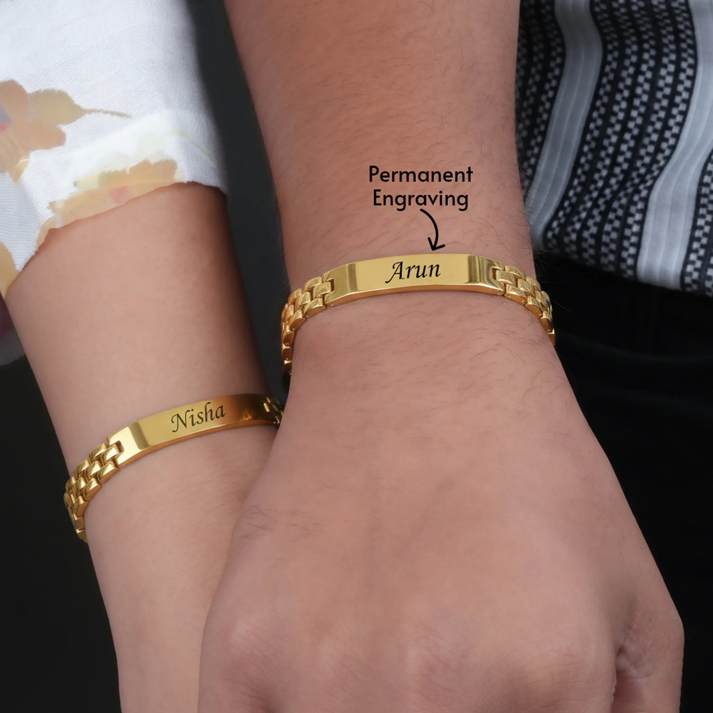 Personalized Royal Bond Bracelet Set For Couples