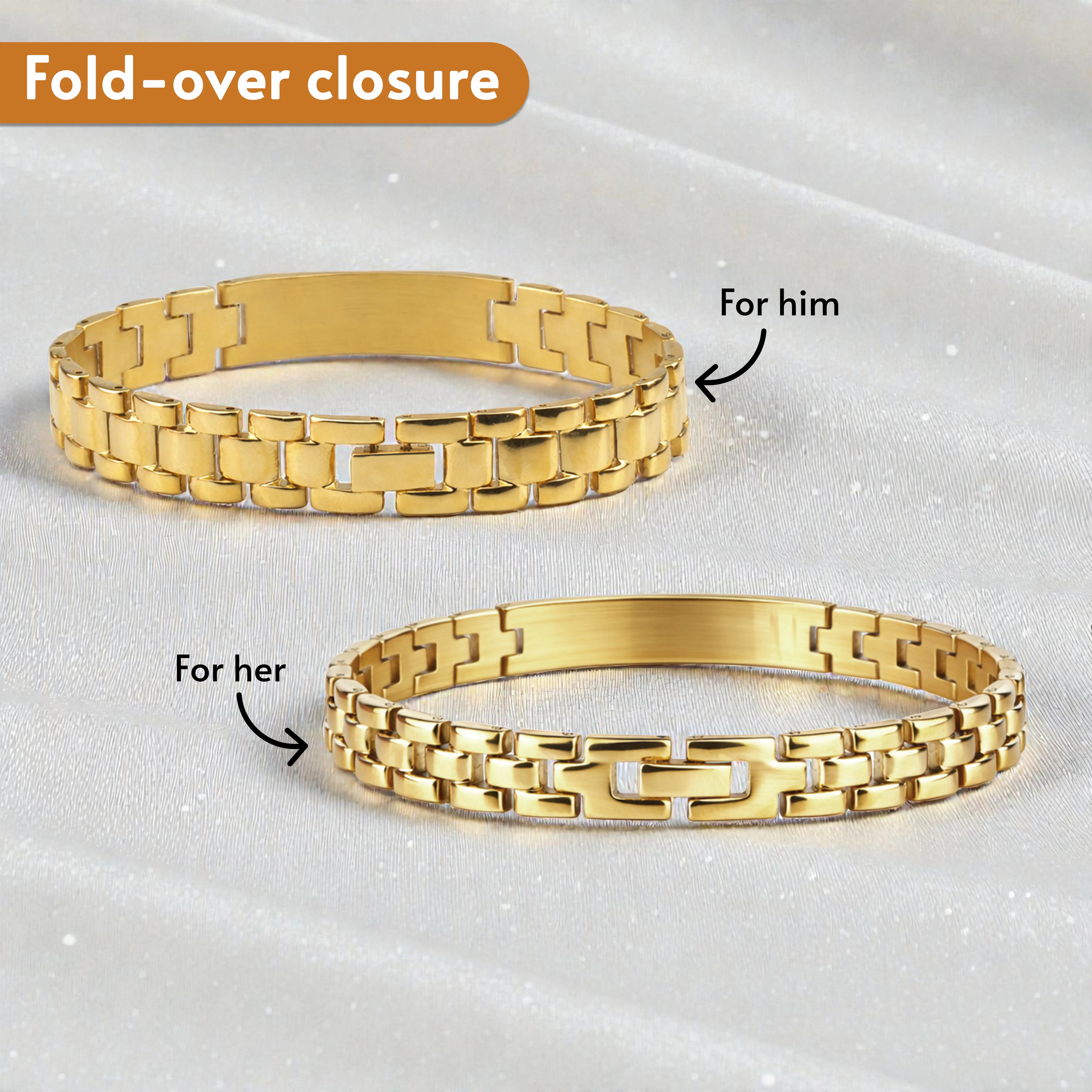 Personalized Royal Bond Bracelet Set For Couples