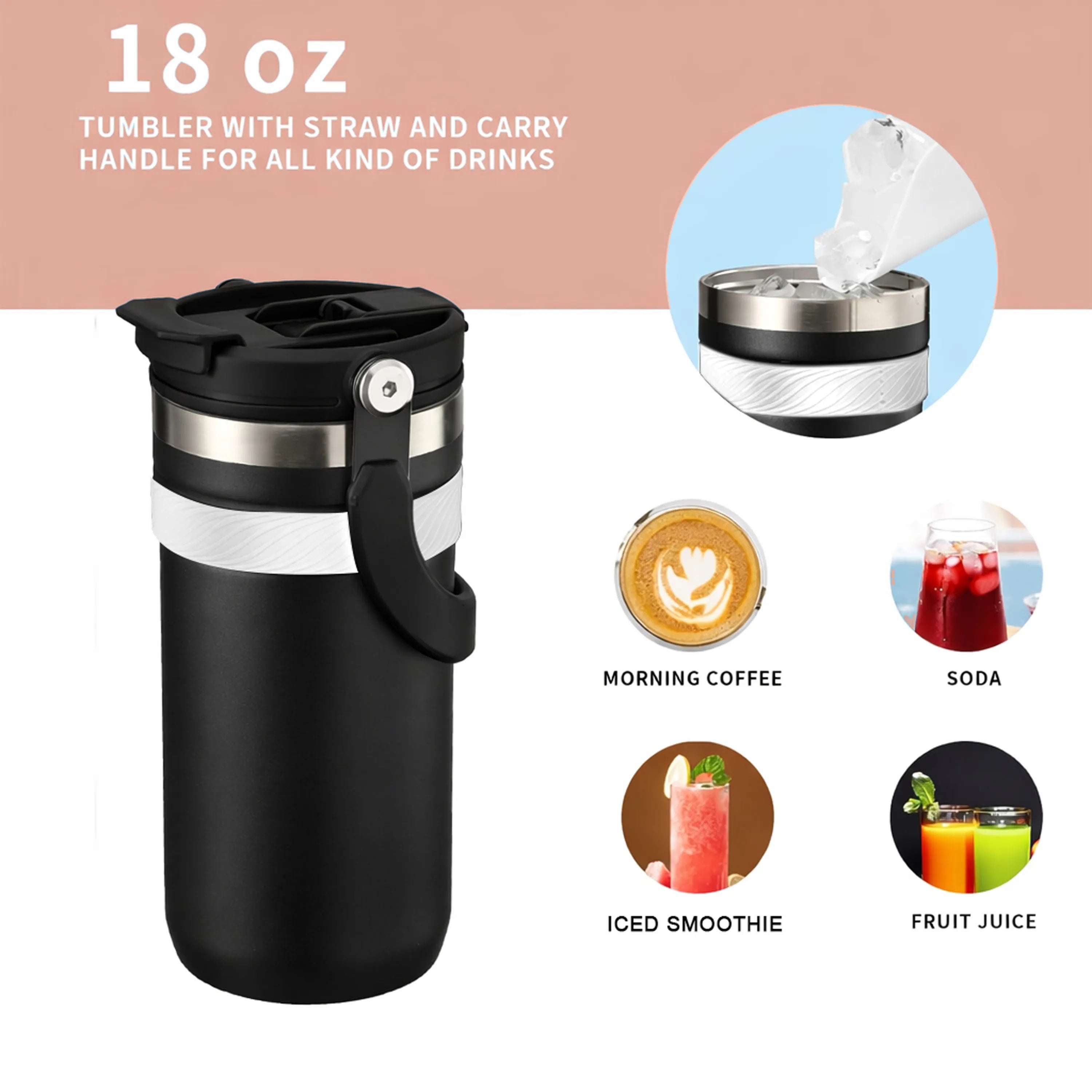 Active Pour Vacuum Insulated Stainless Steel Tumbler