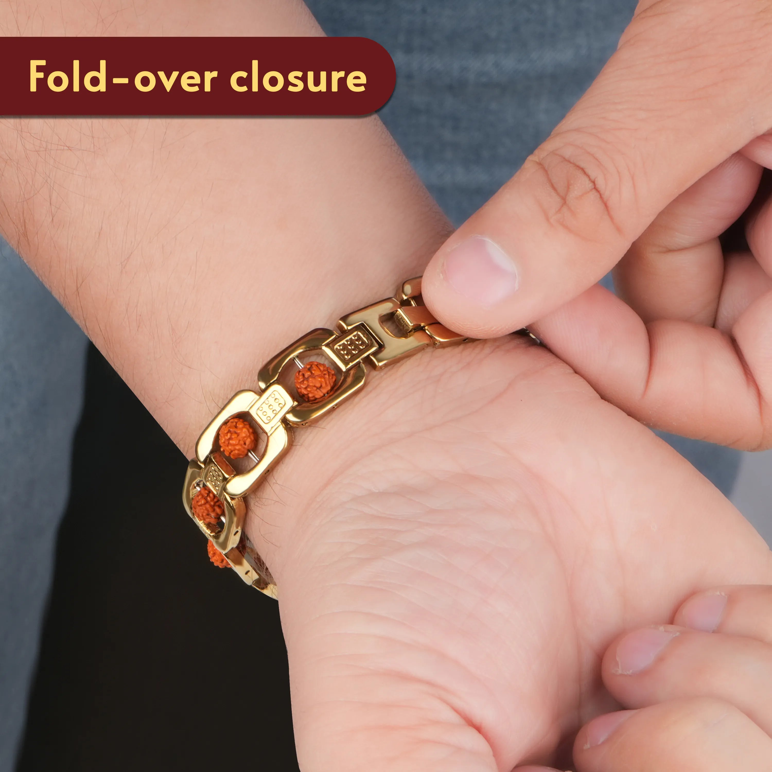 Rudra Shakti Gold Plated Spiritual Bracelet