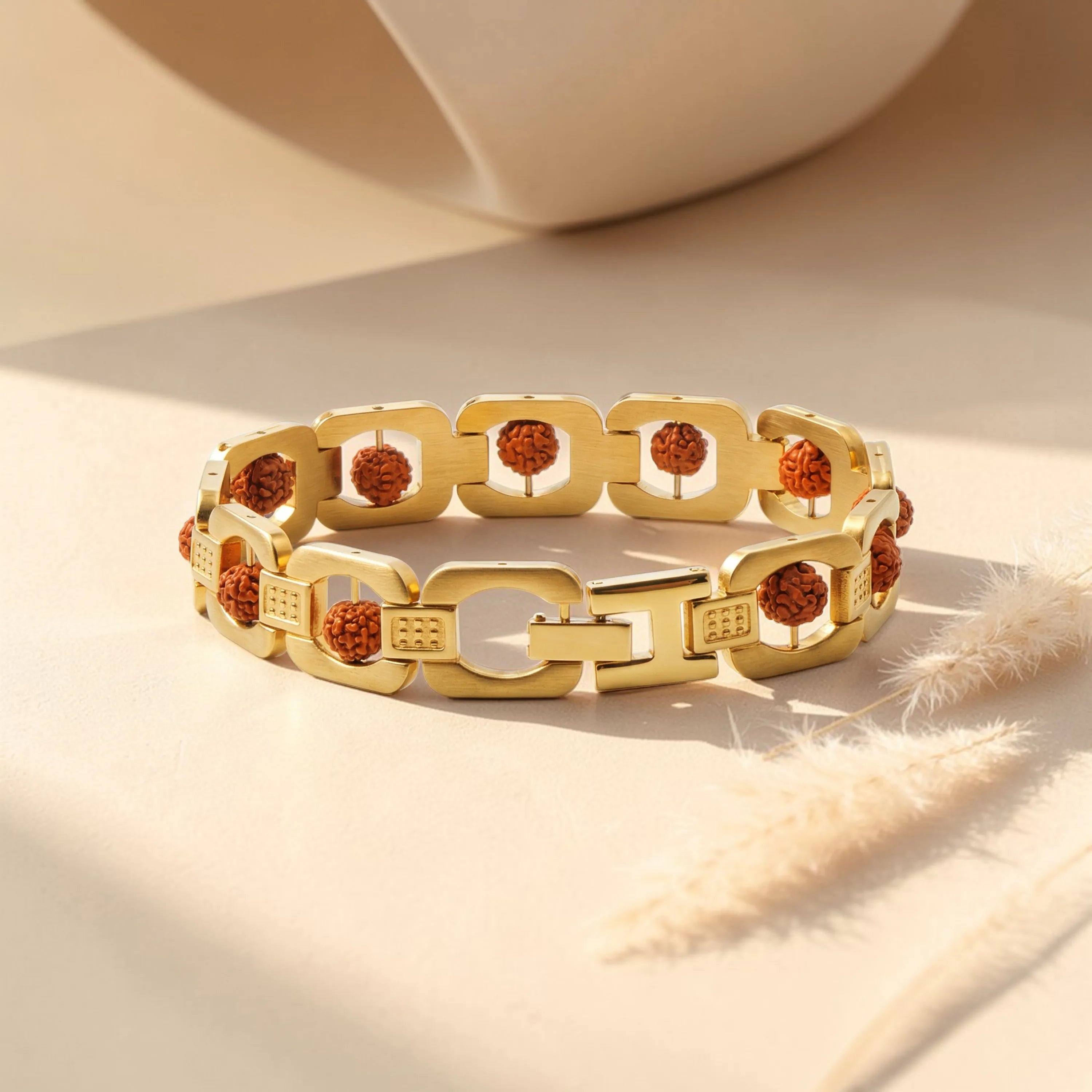 Rudra Shakti Gold Plated Spiritual Bracelet
