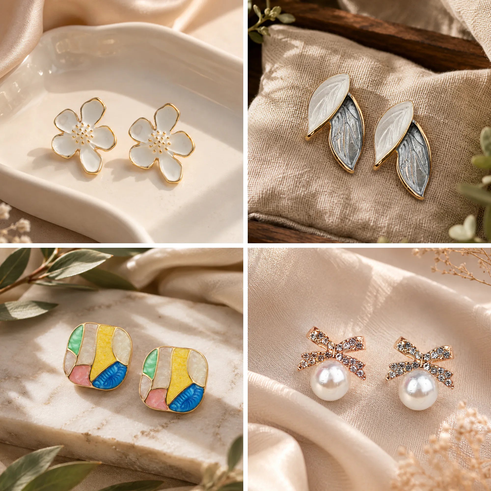 Pretty Pairings Set Of 12 Designer Earrings With Jewelry Box