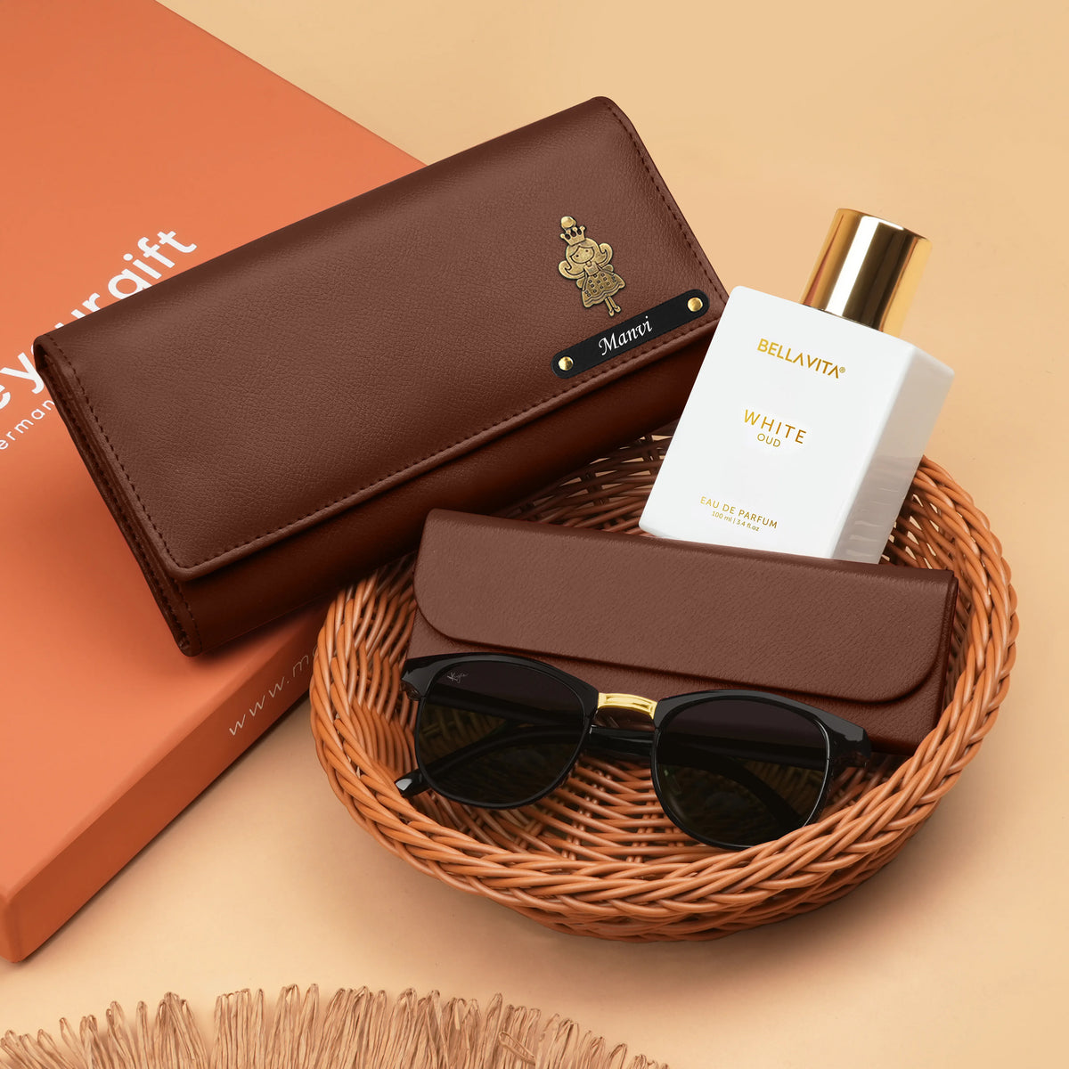 Personalized Clutch Eyewear Case Sunglasses & Perfume Gift Hamper