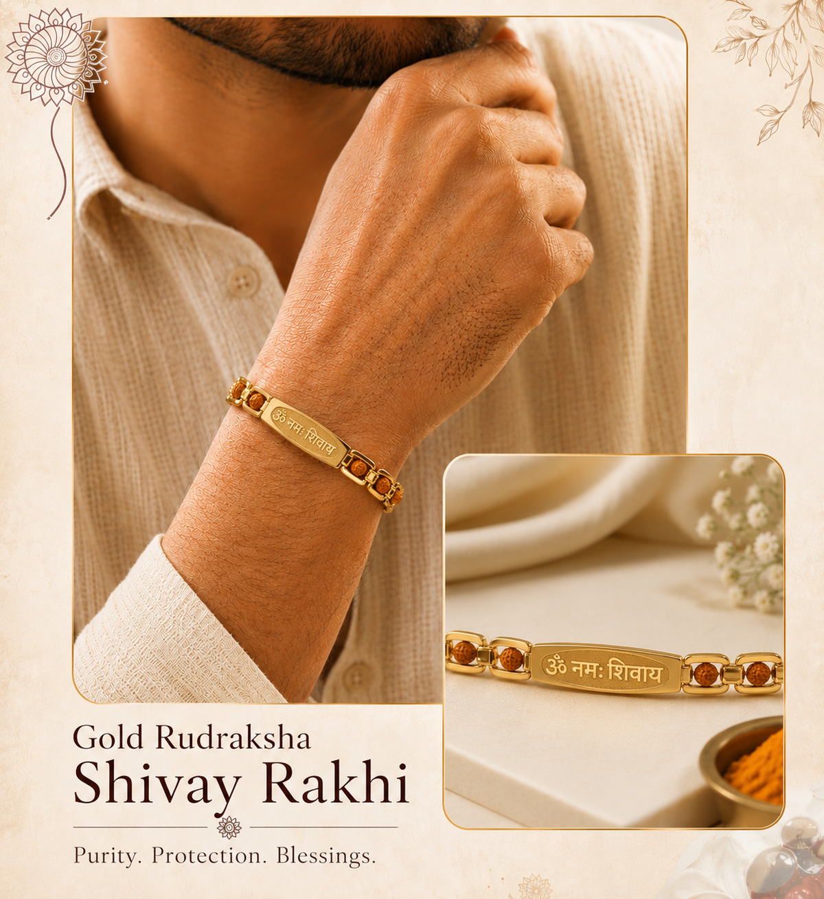 Om Namah Shivay Spiritual Rudraksh Bracelet