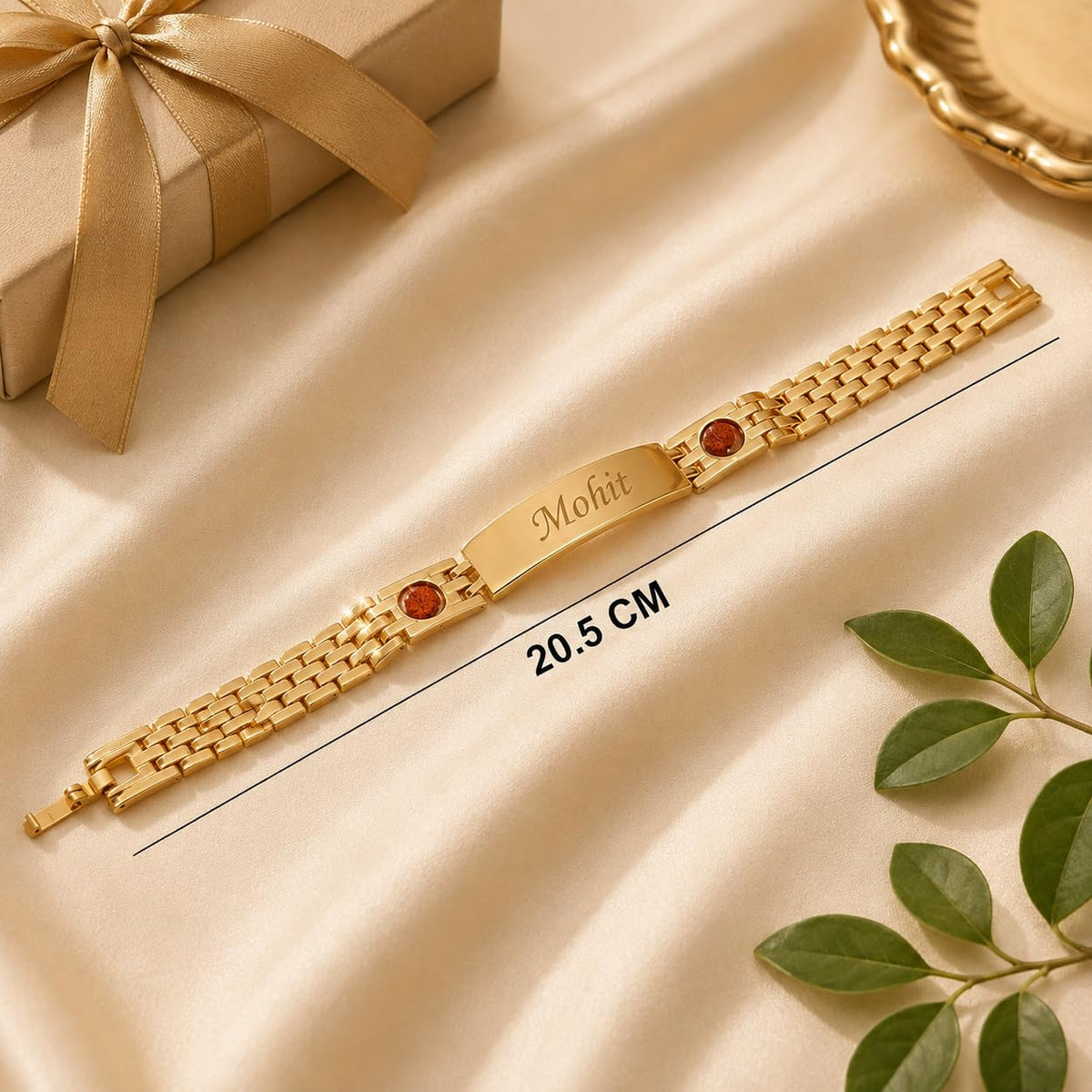 Personalized Rudraksh Name Bracelet With Gift Box