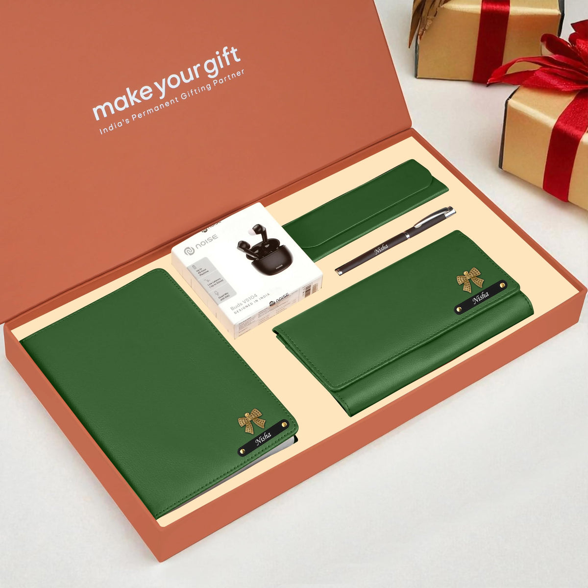 Personalized Diary Clutch Earbuds Pen & Eyewear Case Gift Hamper