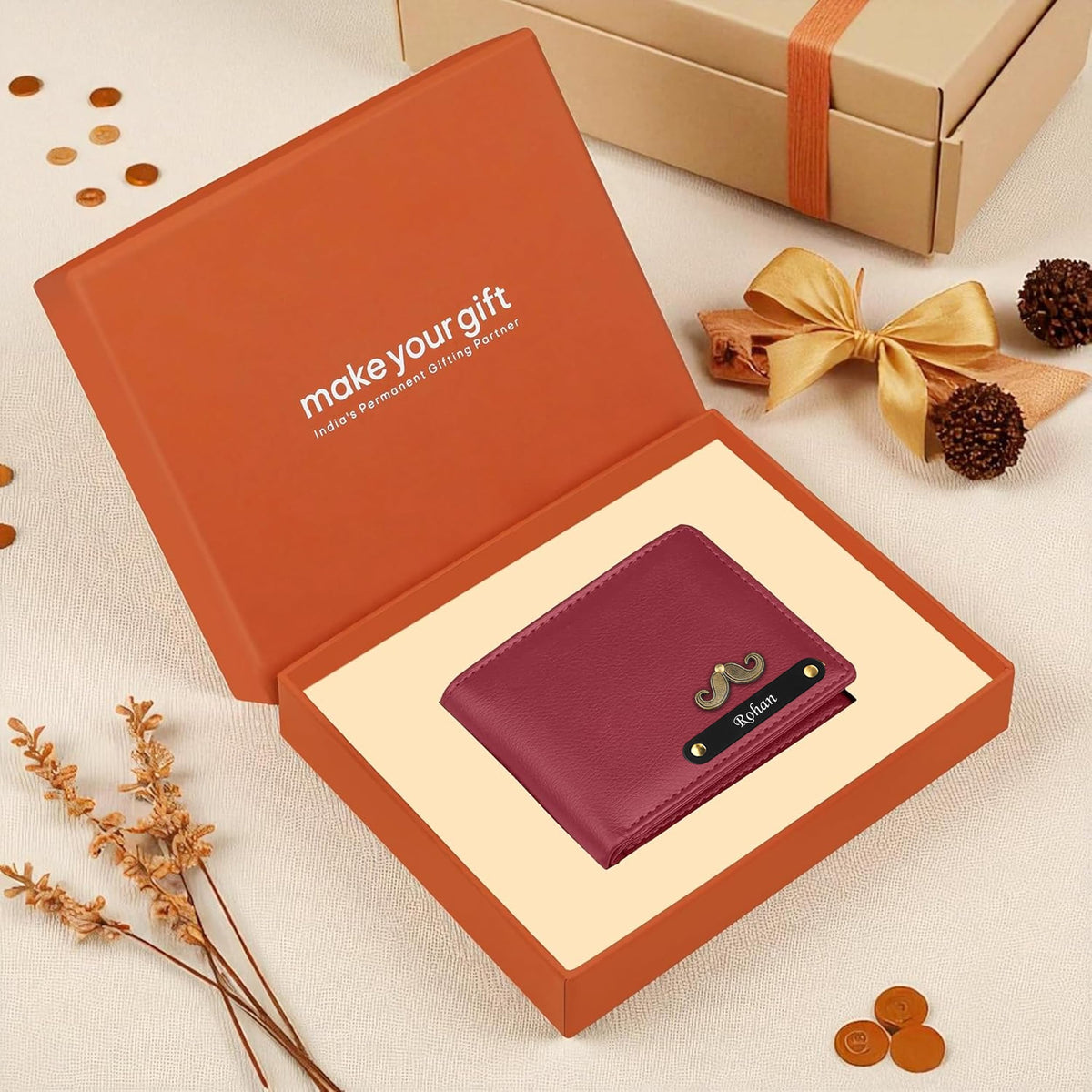Personalized Urban Stitch Genuine Leather Wallet For Men